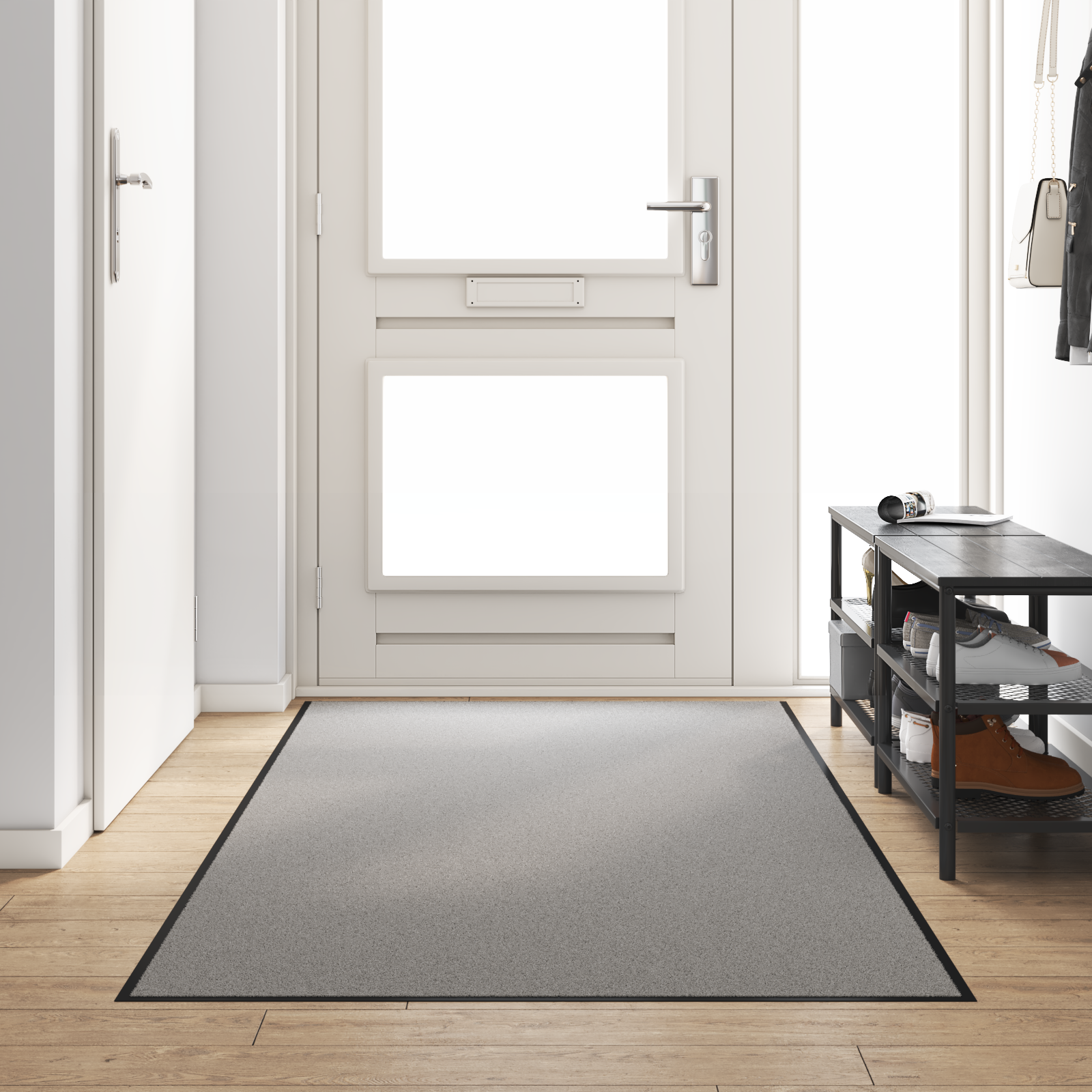 Deurmat Rechthoekig Grijs 120×250 cm