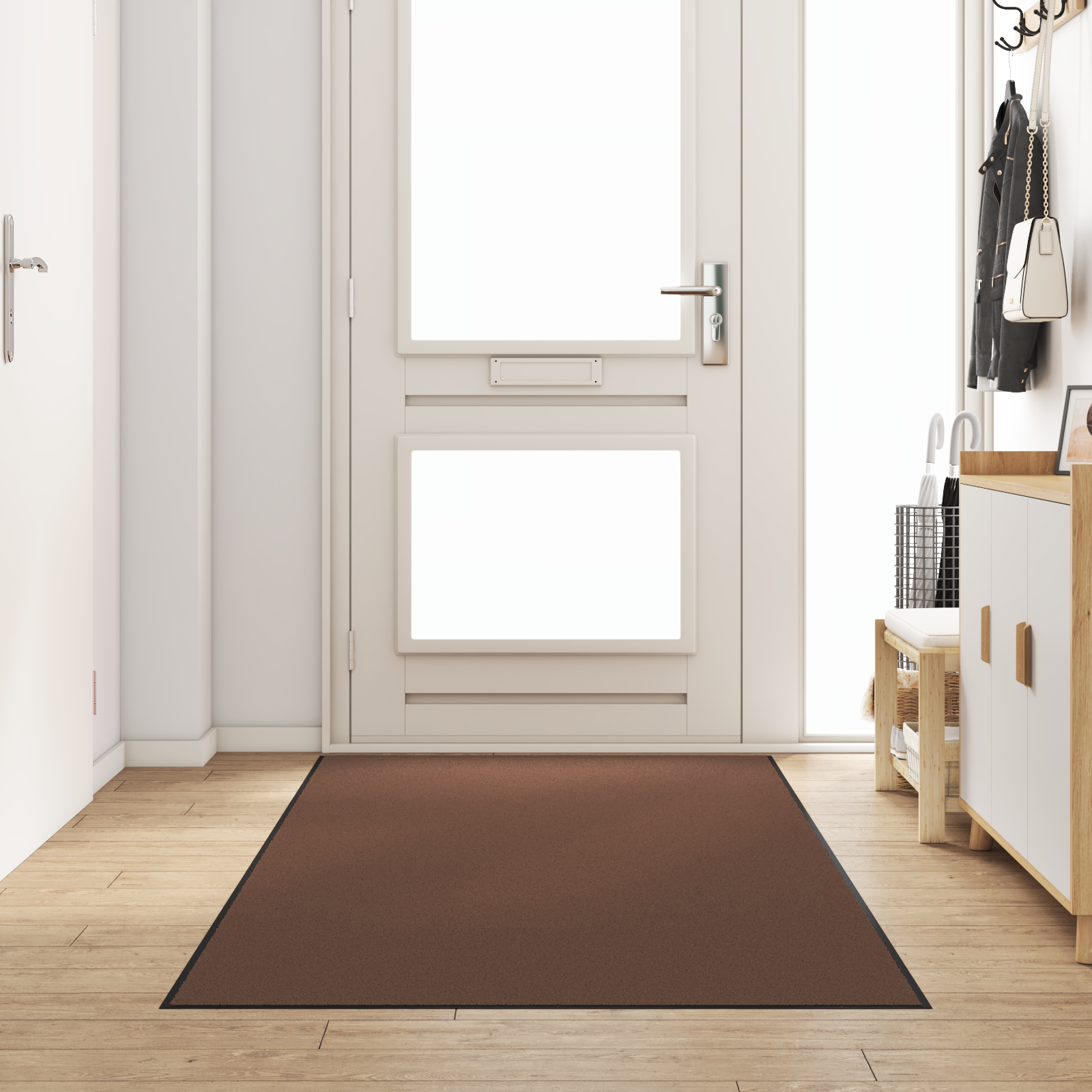 Thumbnail - vidaXL Fußmatte Rechteckig Braun 120x300 cm