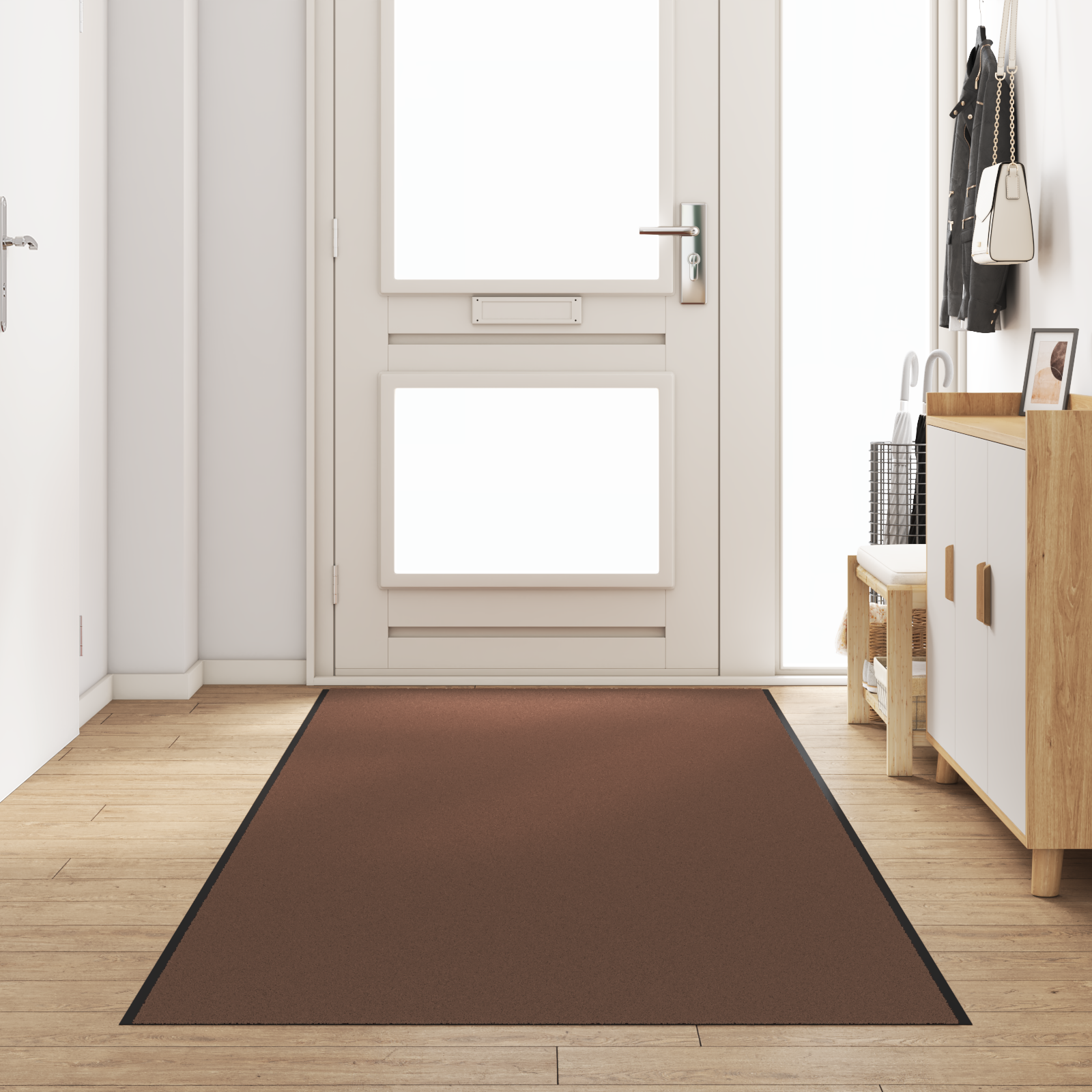 Deurmat Rectangular Bruin 120×350 cm