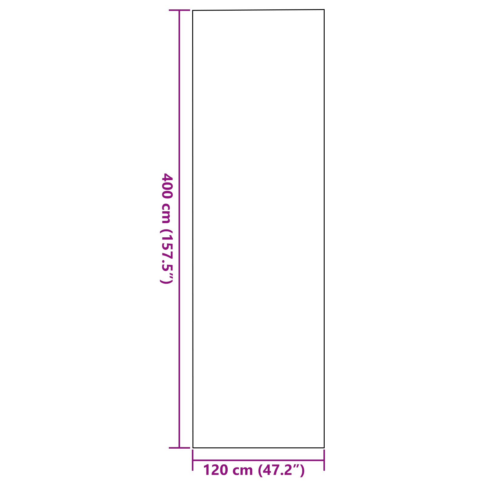 Rectangular Door Mat in Brown - 120x400 cm - Image 5