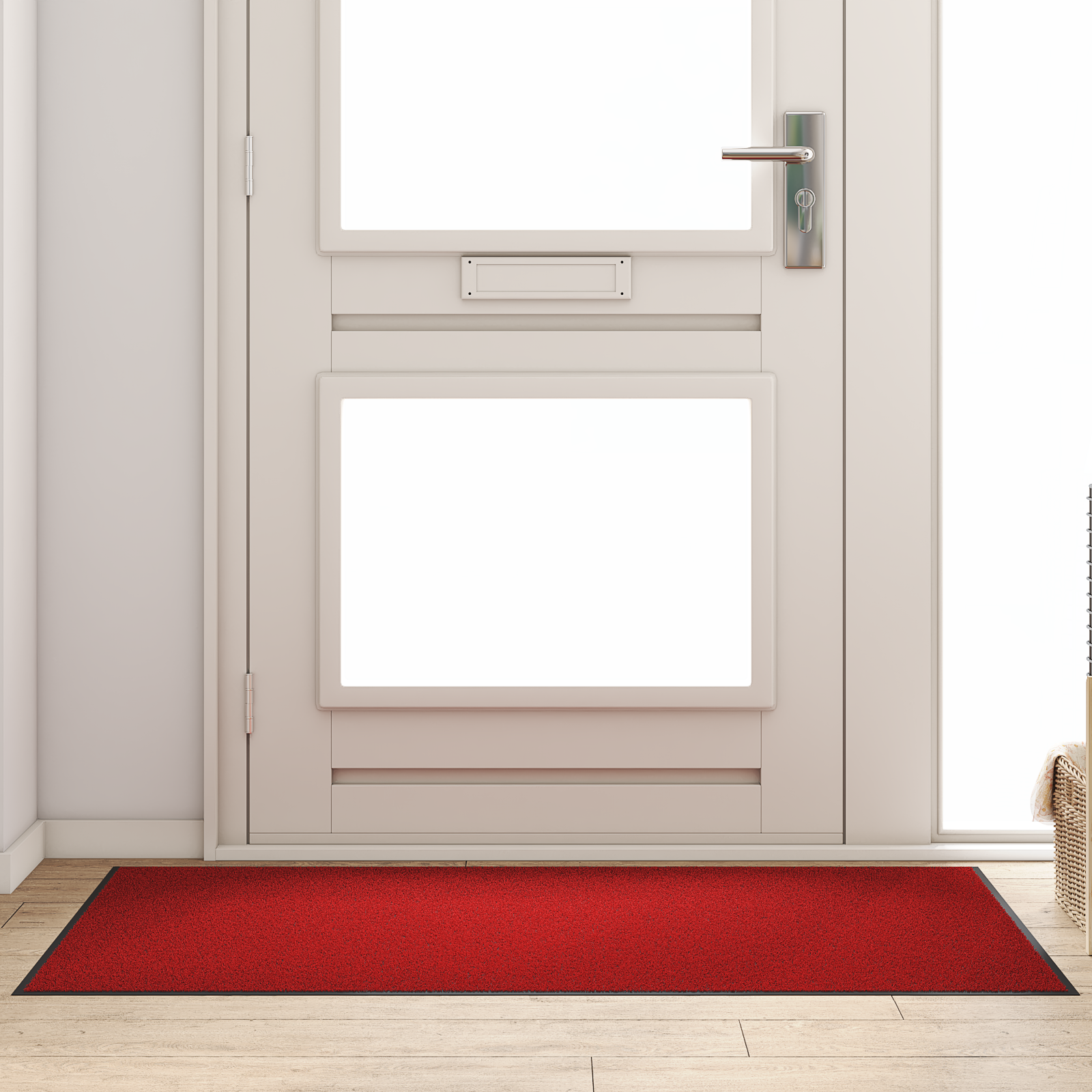 Rectangular Red Door Mat 90x150 cm