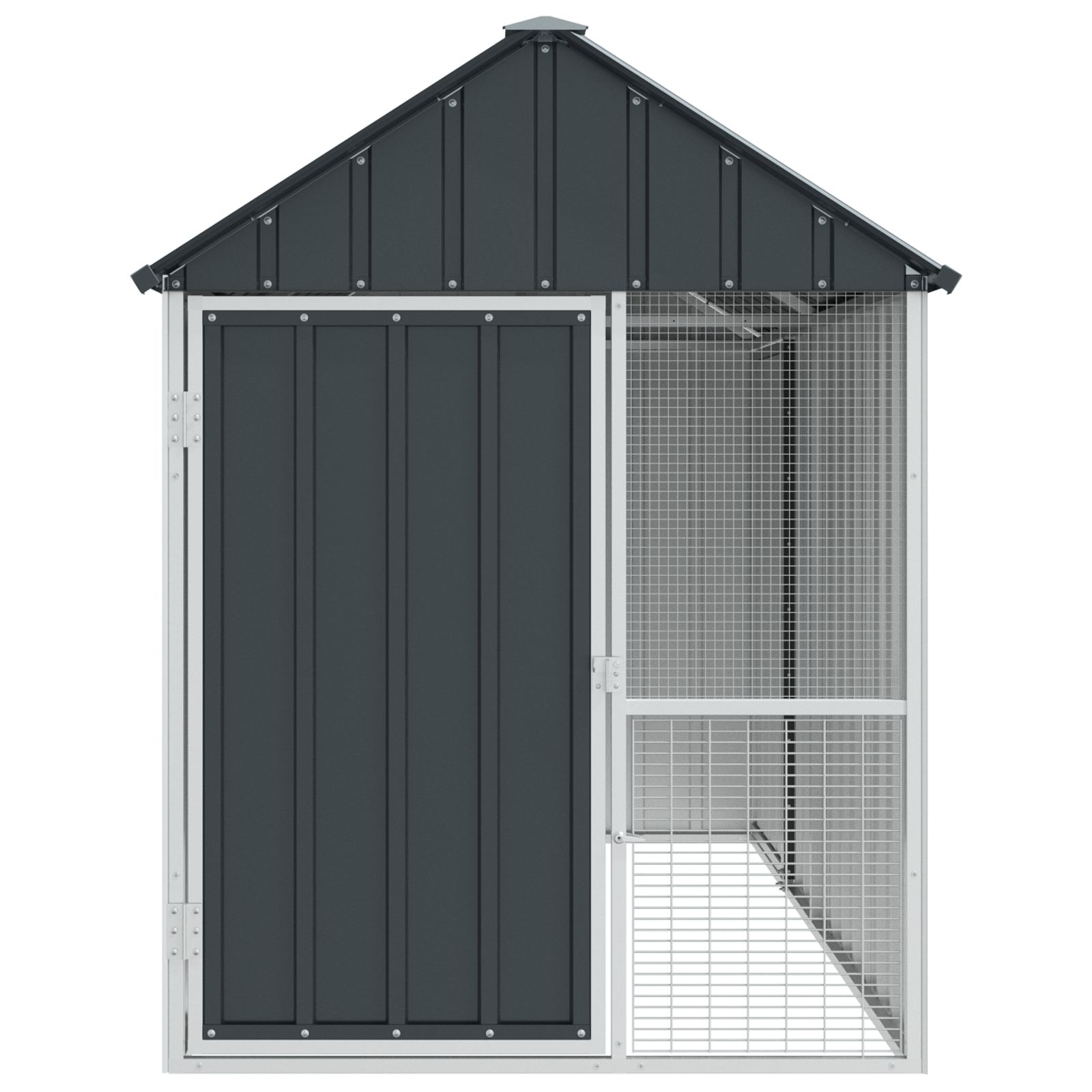 Bird Aviary Anthracite 112x215x141 cm Steel - Image 7