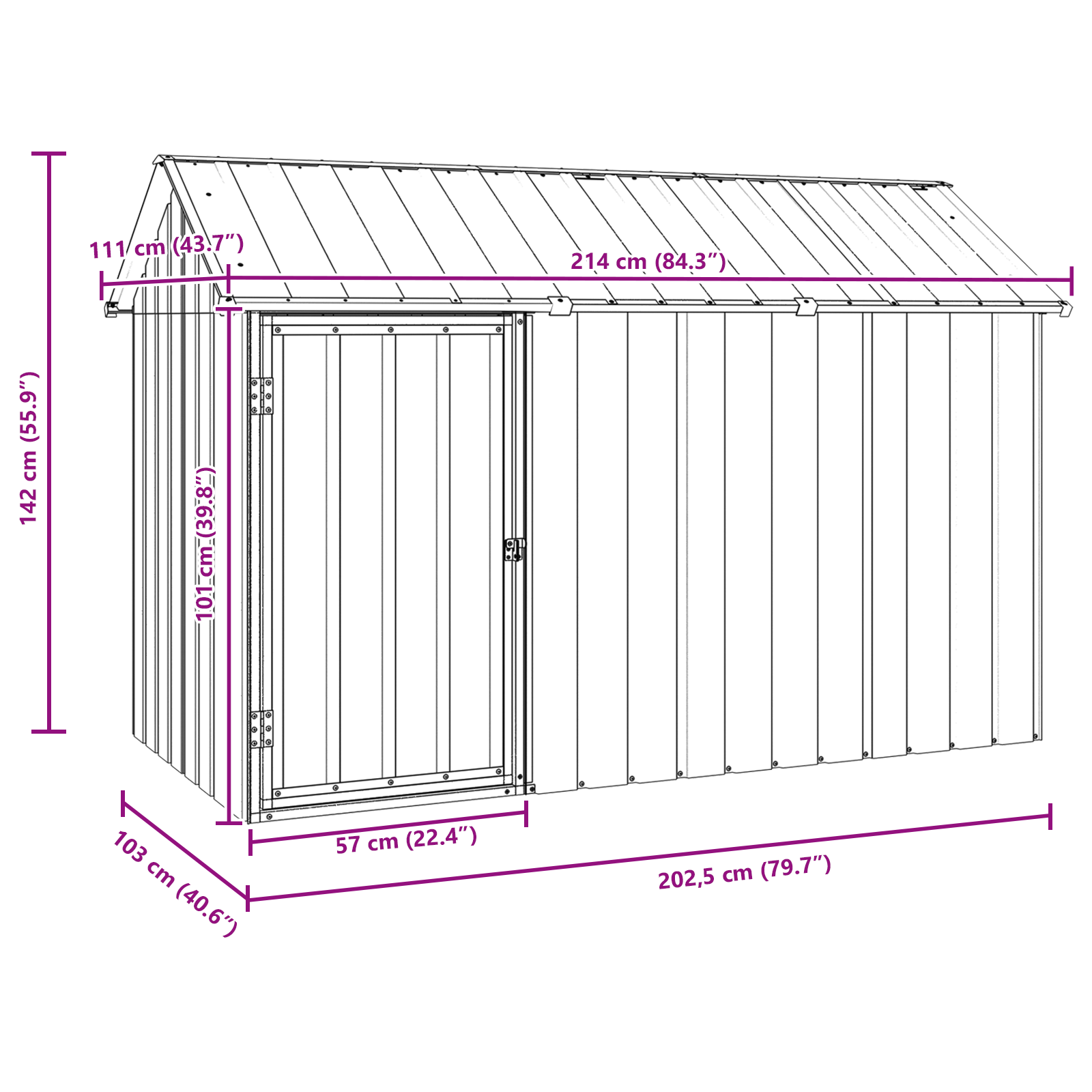 Bird Aviary Anthracite 112x215x141 cm Steel - Image 11