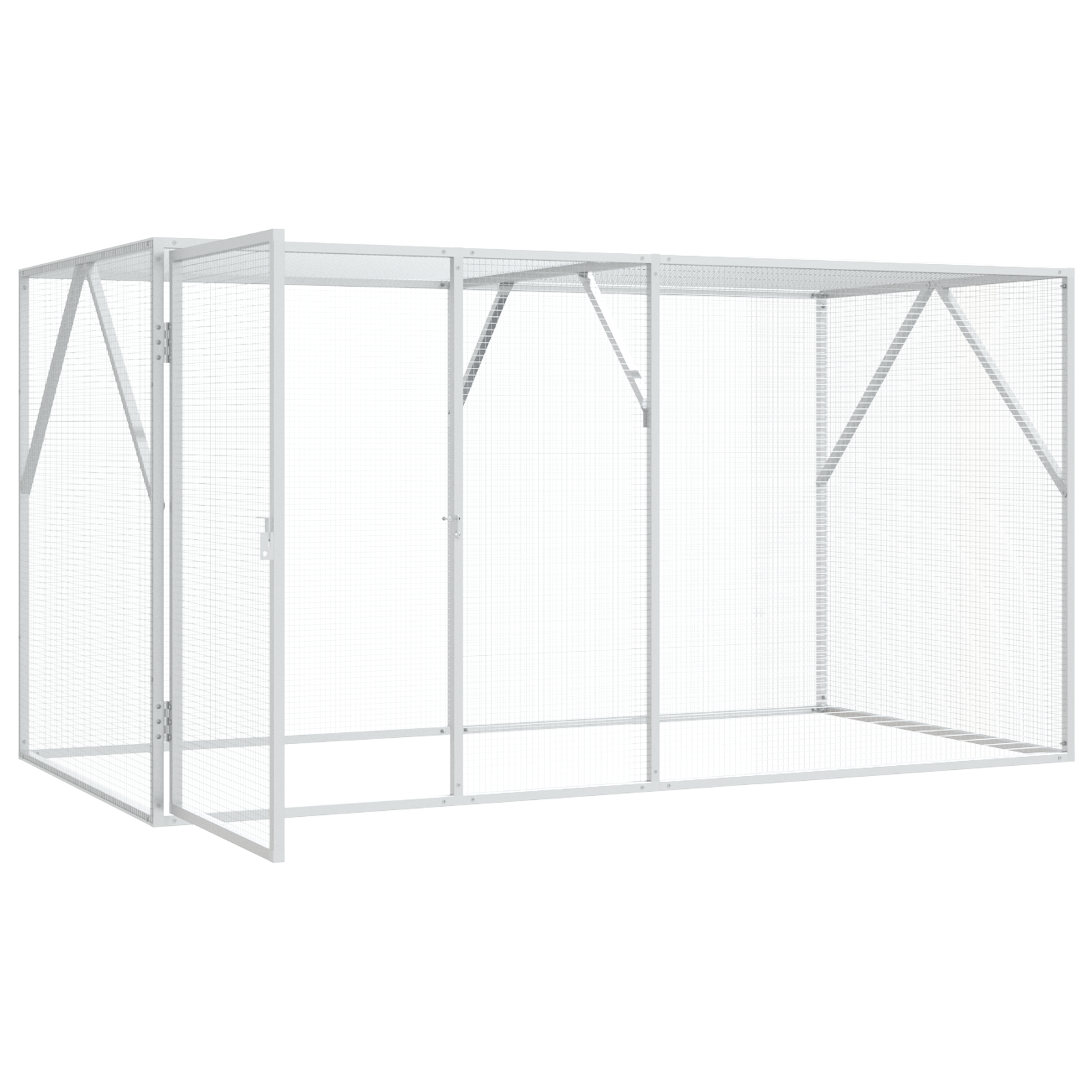 Bird Aviary Anthracite 102x208x108 cm Steel - Image 4