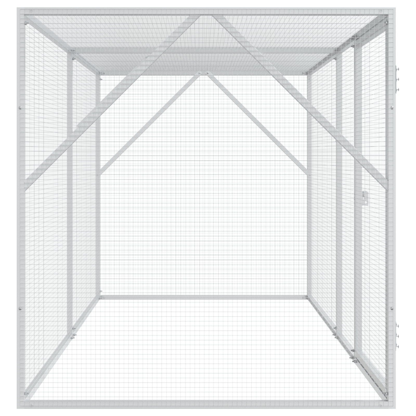 Bird Aviary Anthracite 102x208x108 cm Steel - Image 6