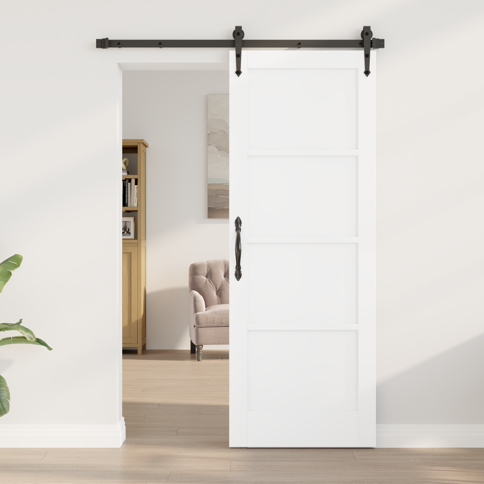 Interior Door "ORKDAL" White 73.5x198.5x4 cm Solid Wood Pine