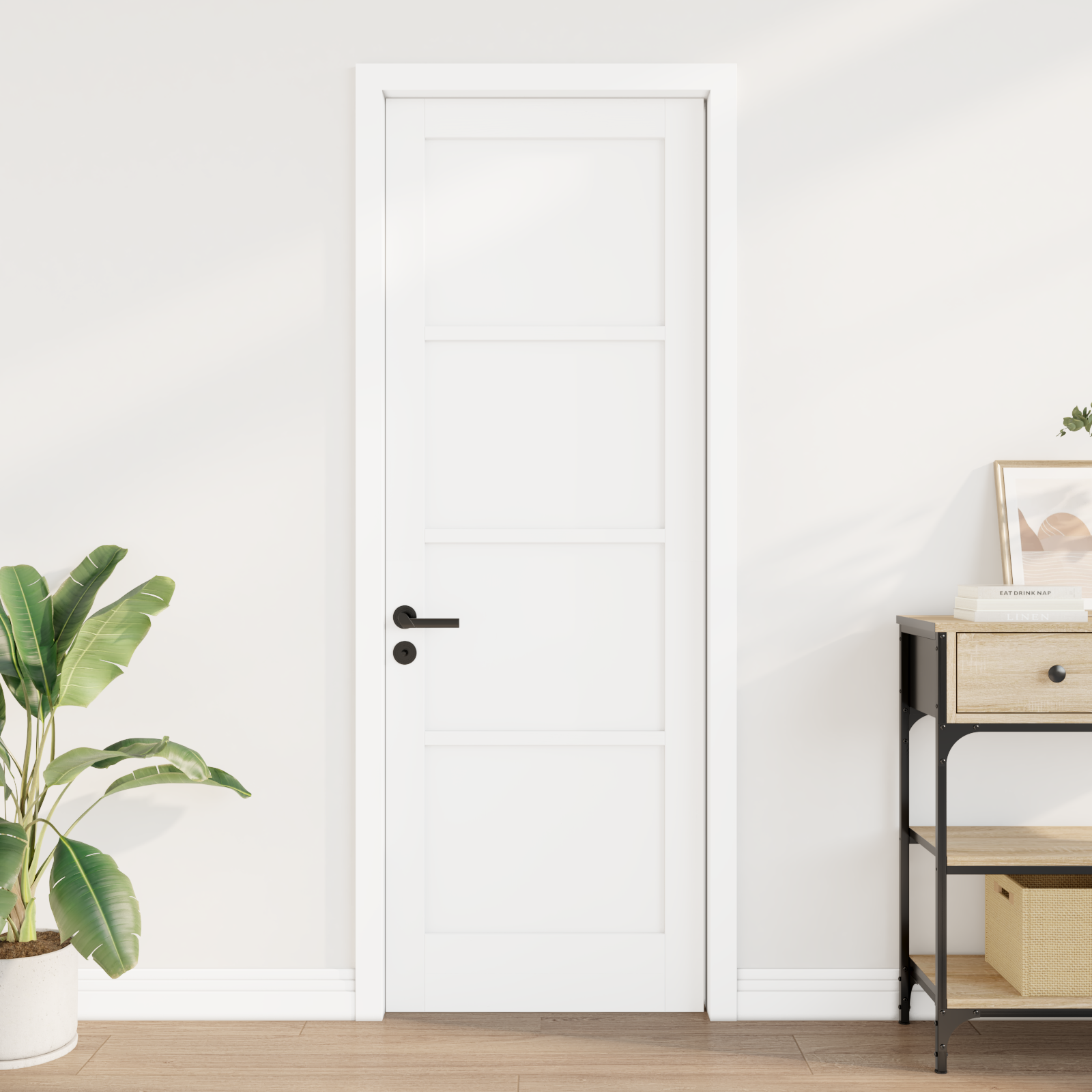 Interior Door "ORKDAL" White 73.5x211x4 cm Solid Wood Pine - Image 3