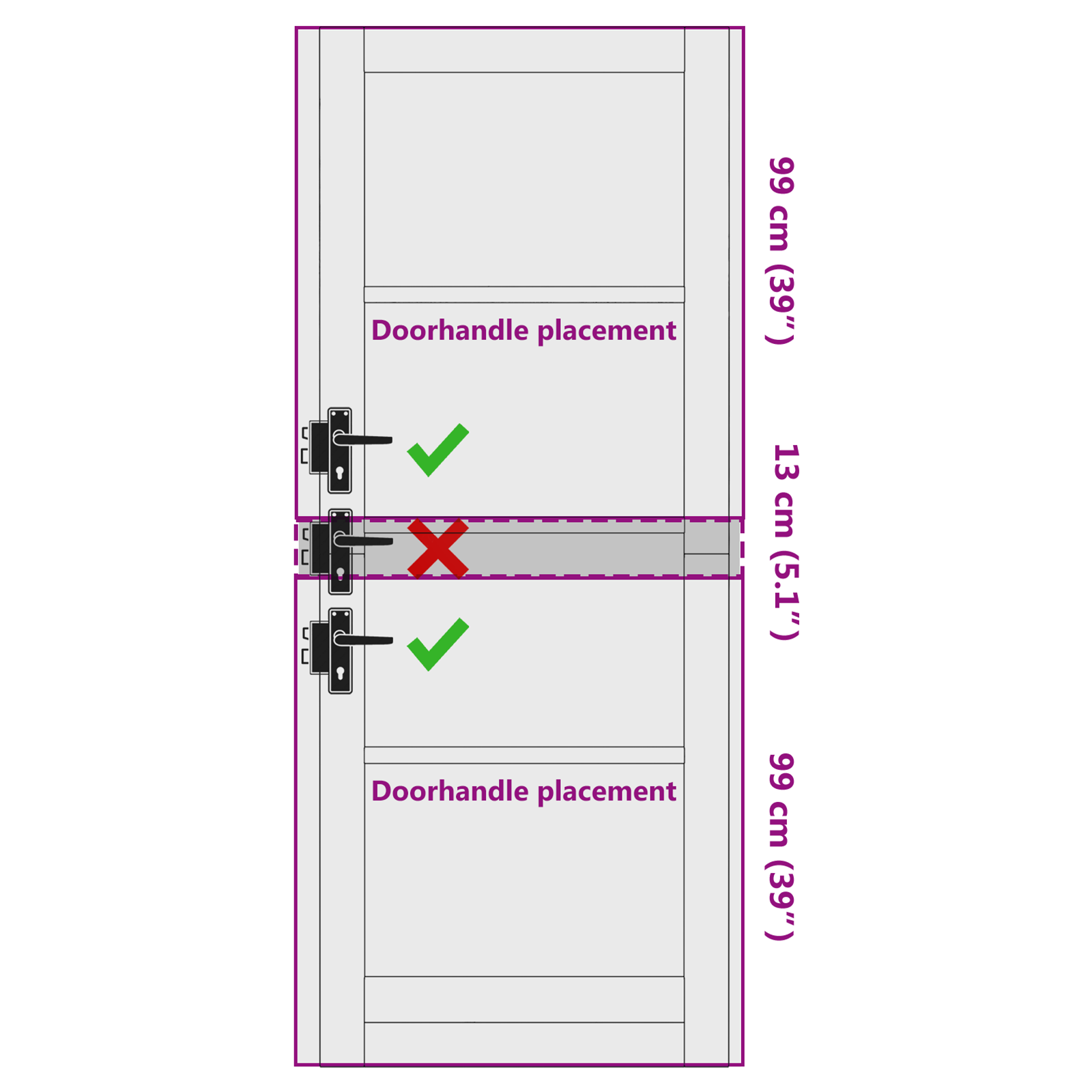 Interior Door "ORKDAL" 83x211x4 cm Solid Wood Pine - Image 9