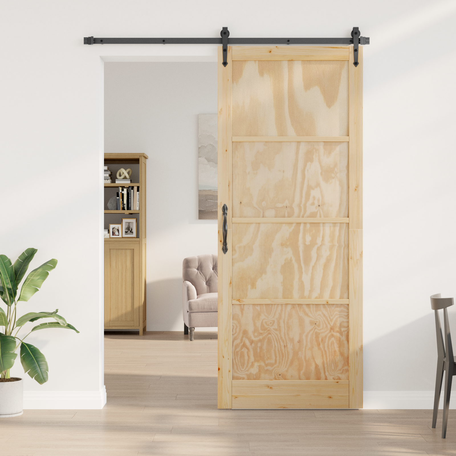 Interior Door "ORKDAL" 83x232x4 cm Solid Wood Pine