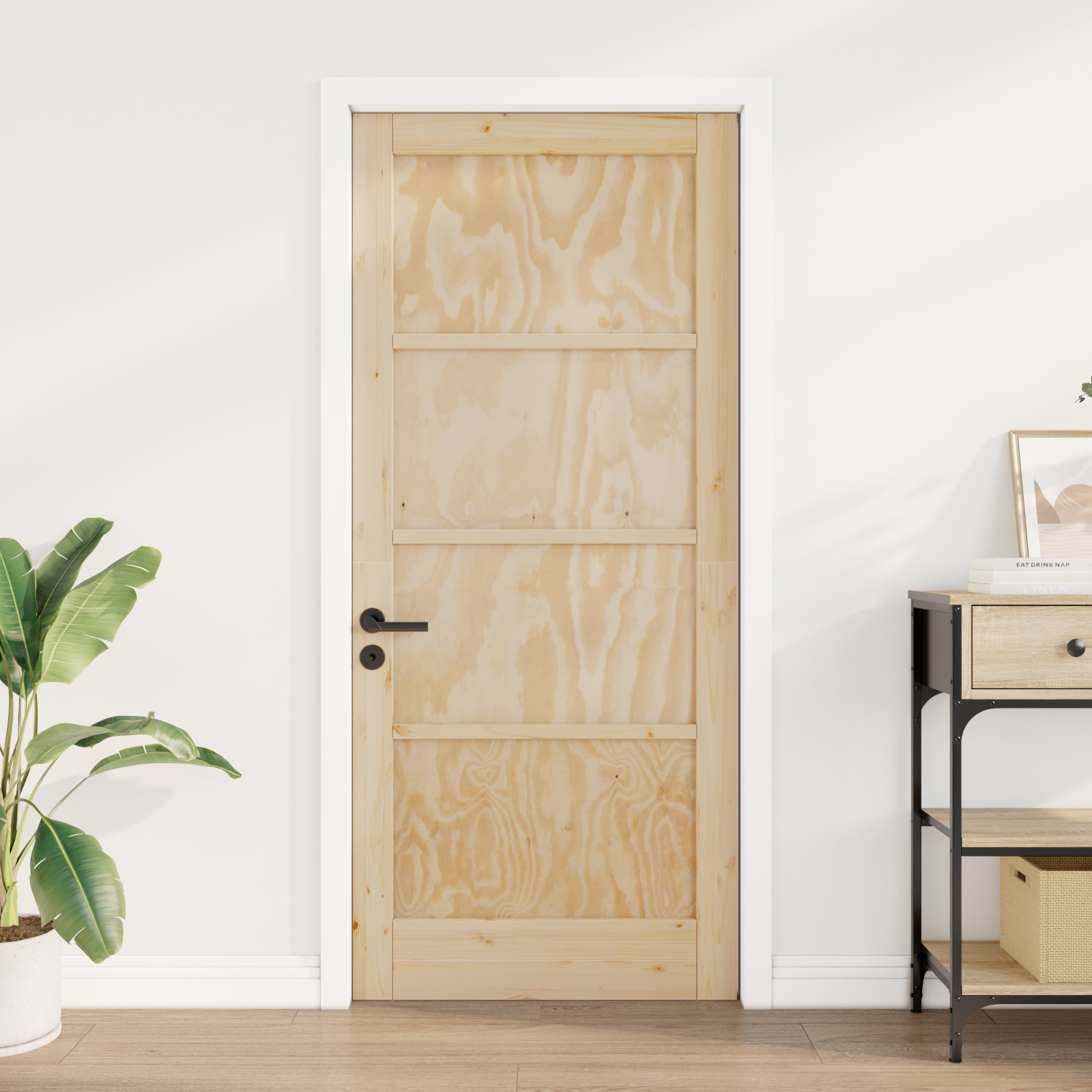 Interior Door "ORKDAL" 86x198.5x4 cm Solid Wood Pine - Image 3