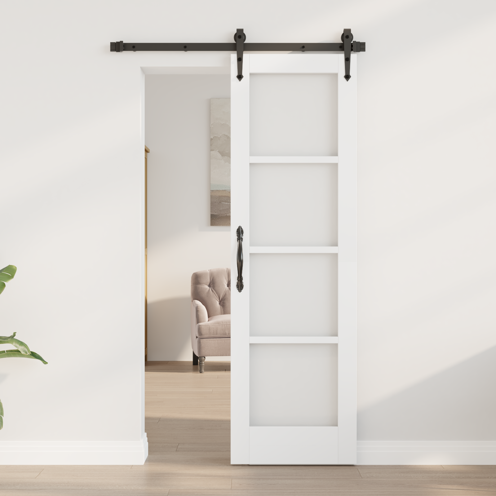 Interior Door with Glass "ORKDAL" White 61x198,5x4 cm