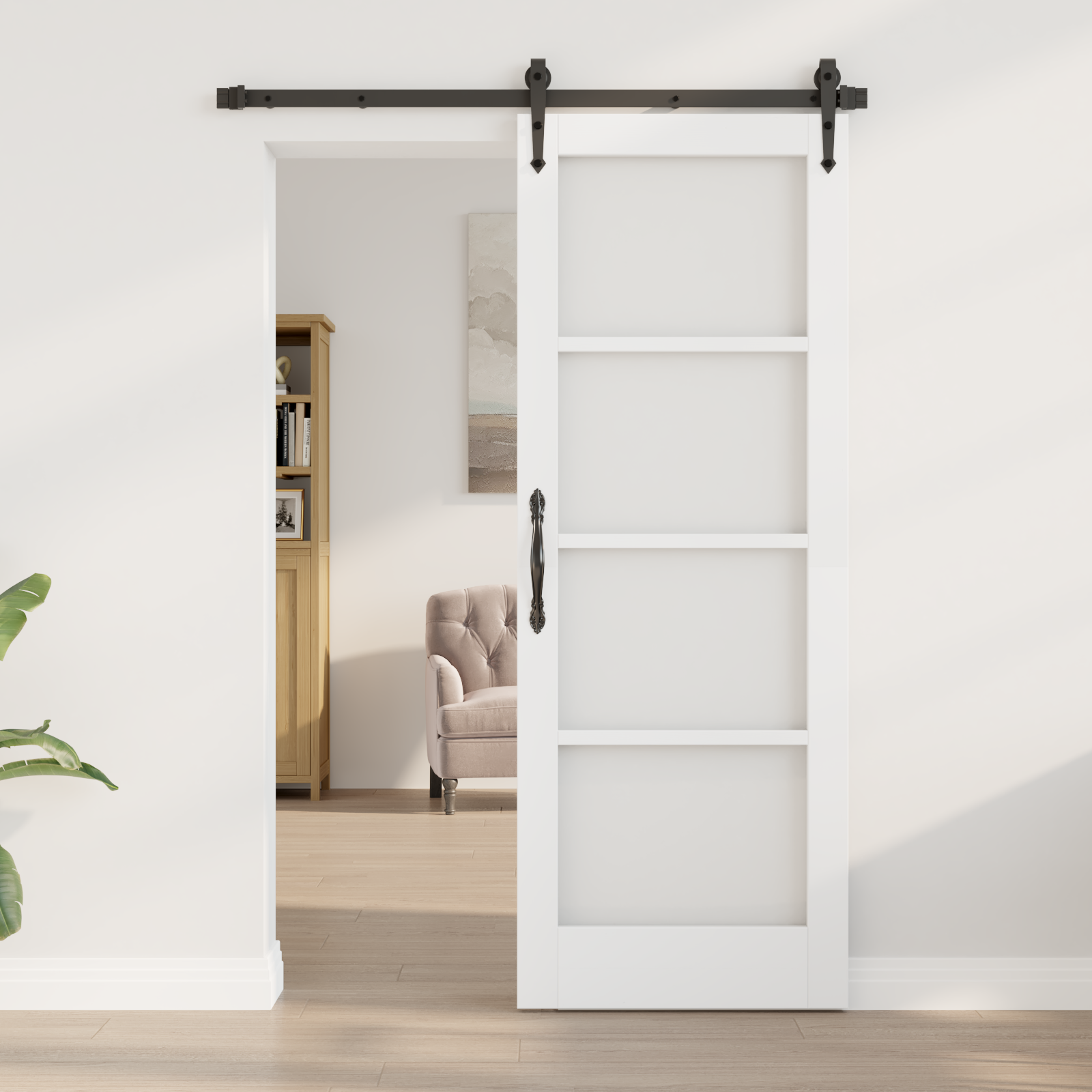 Interior Door with Glass "ORKDAL" White 73,5x198,5x4 cm