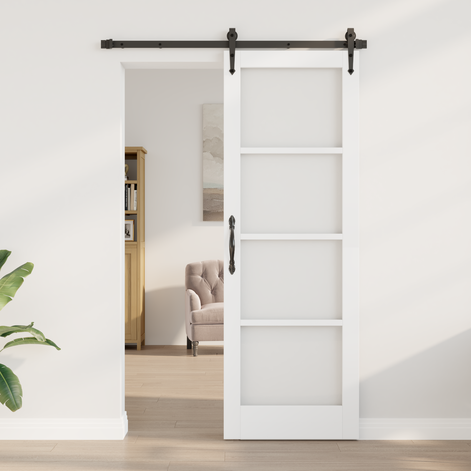 Interior Door with Glass "ORKDAL" White 73,5x211x4 cm