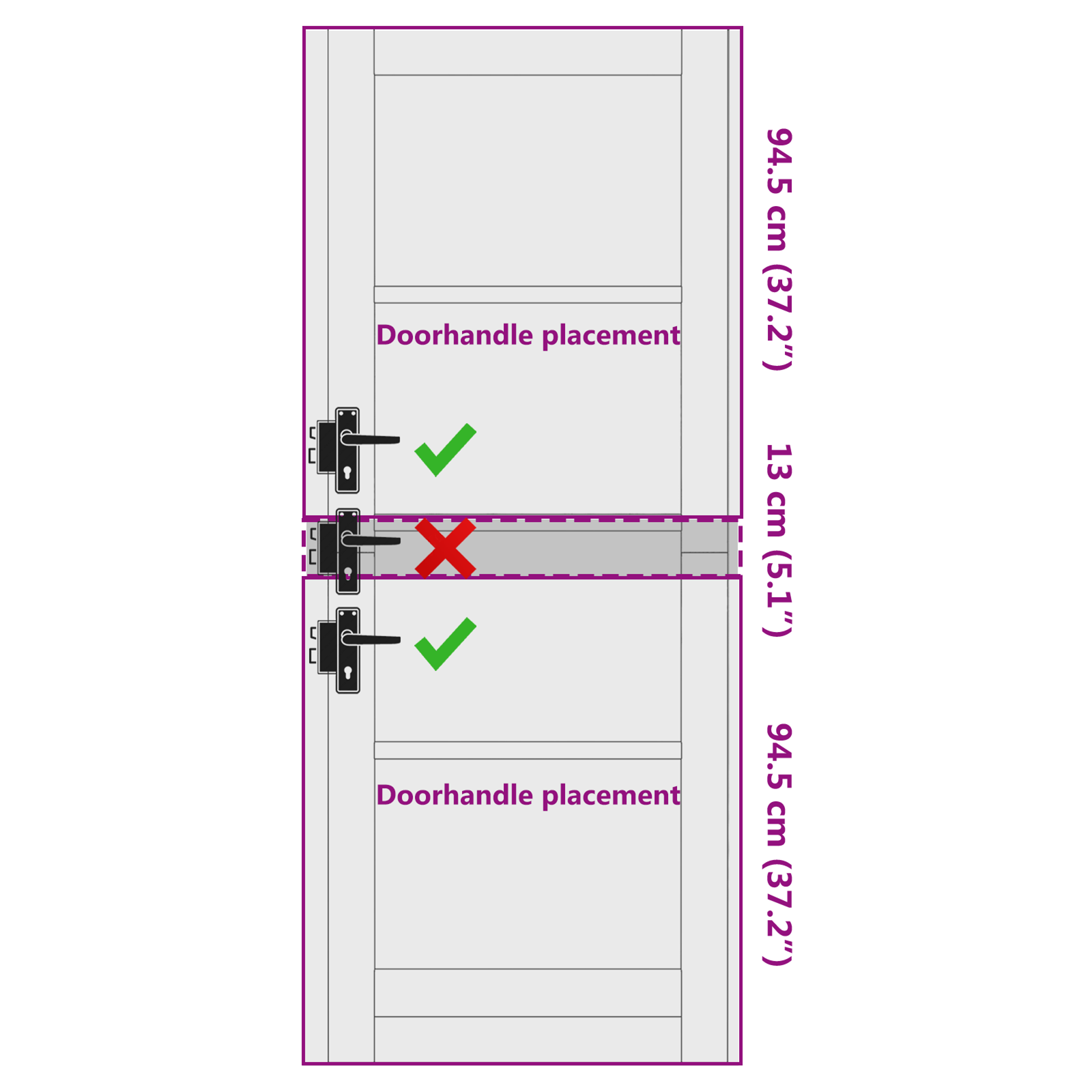 Interior Door with Glass "ORKDAL" White 78x202x4 cm - Image 11
