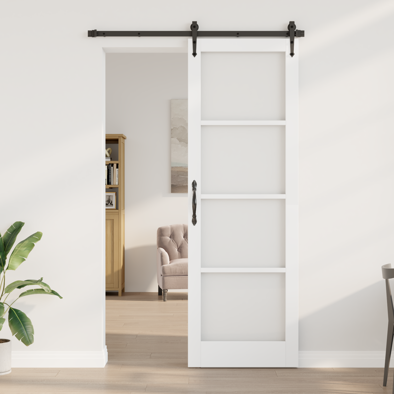 Interior Door with Glass "ORKDAL" White 78x232x4 cm