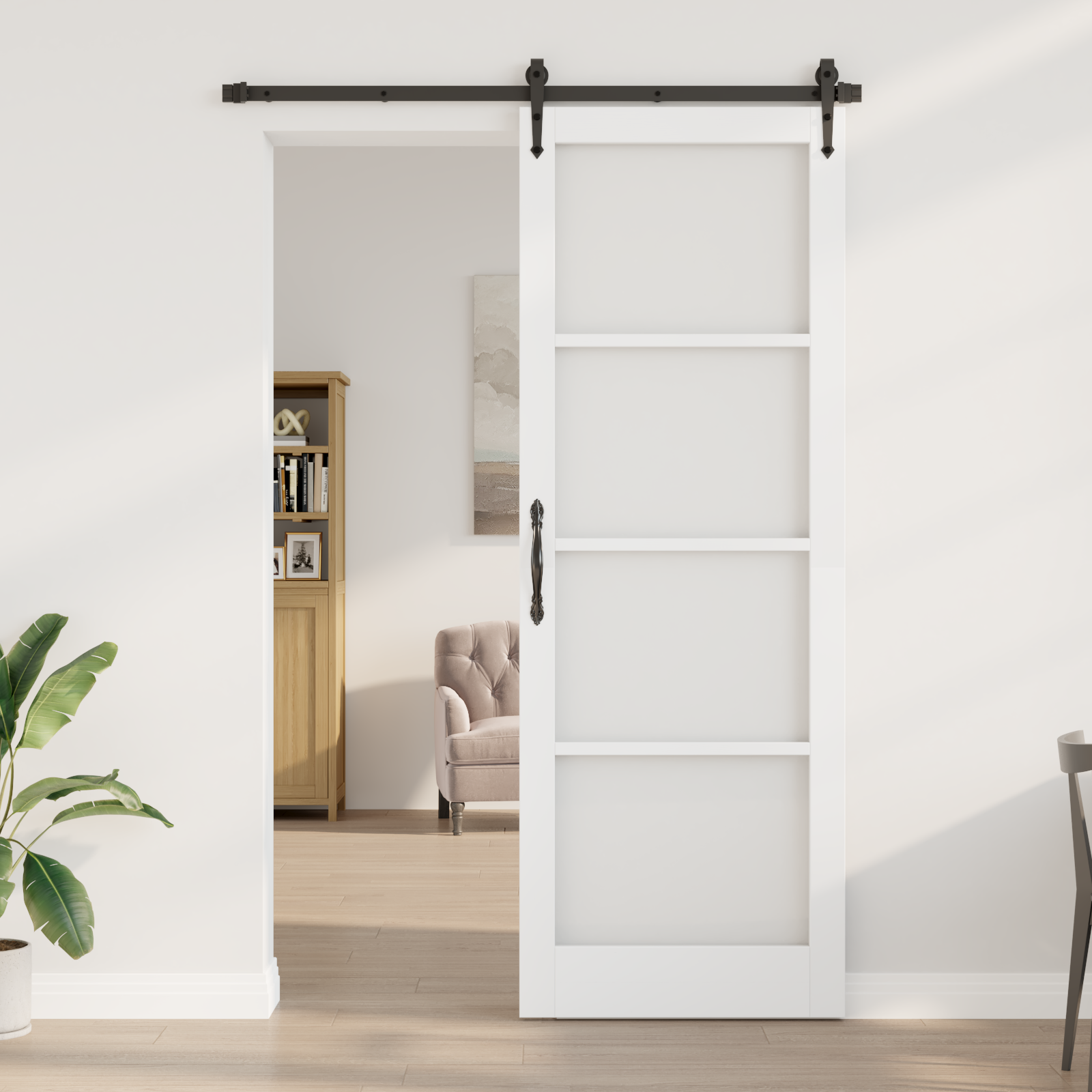 Interior Door with Glass "ORKDAL" White 83x232x4 cm