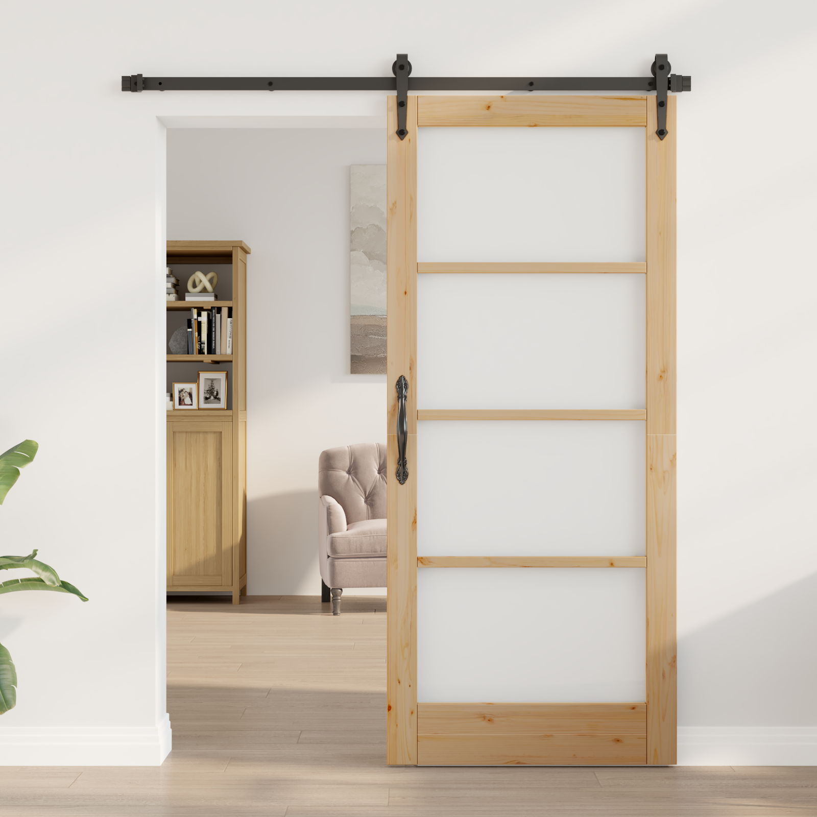 Interior Door with Glass "ORKDAL" 86x198,5x4 cm Solid Wood Pine