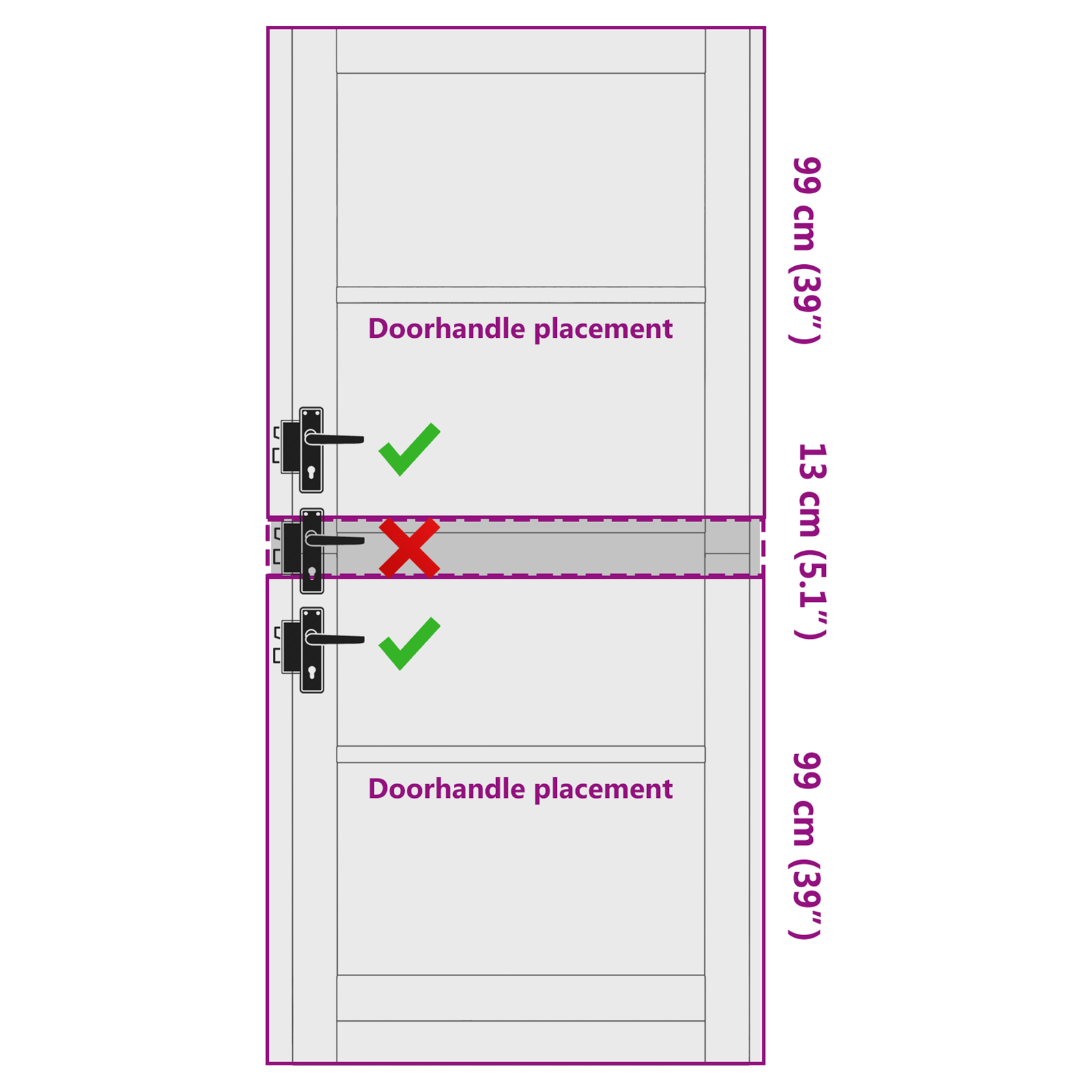 Interior Door with Glass "ORKDAL" White 93x211x4 cm - Image 9