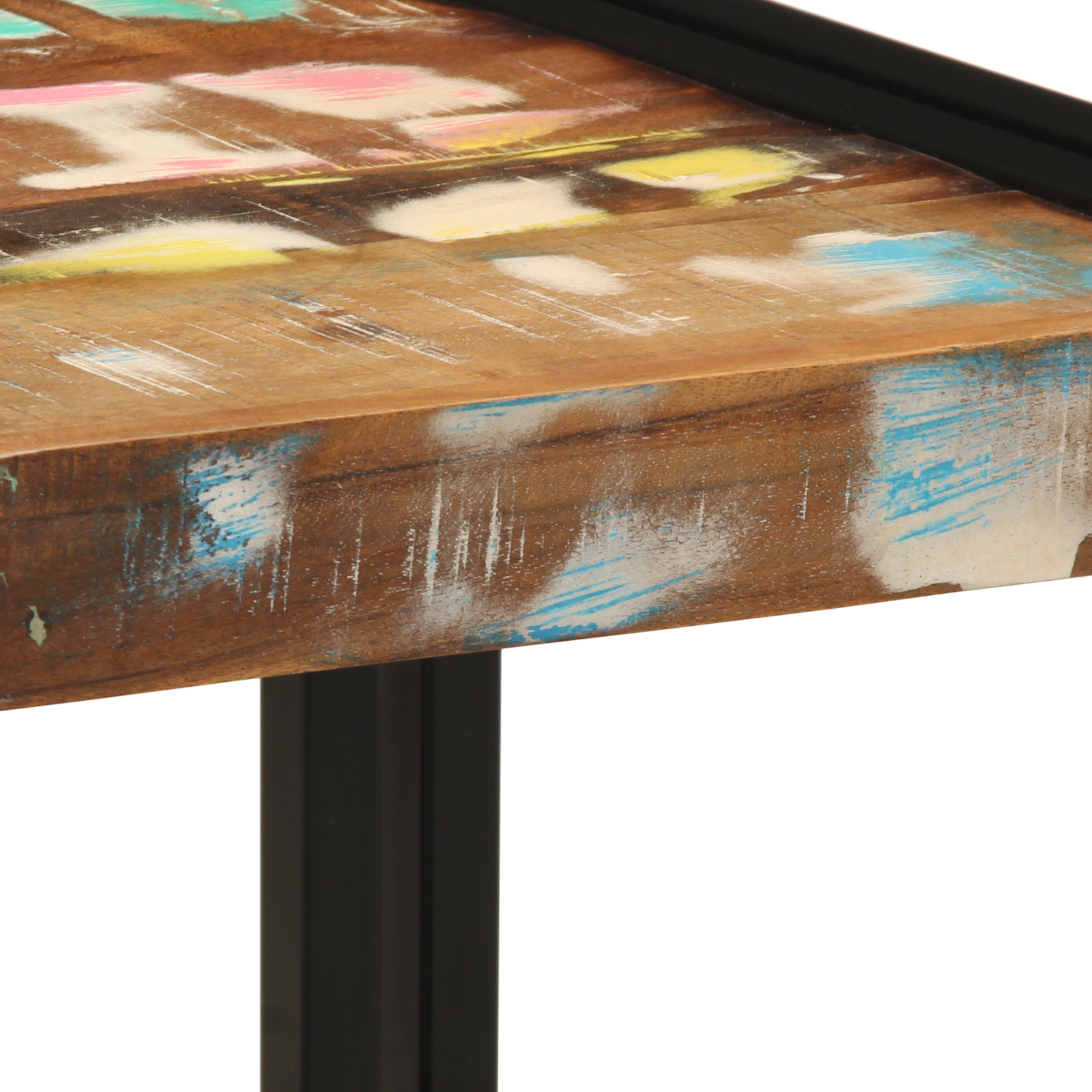 Coffee Table Multicolour 40x50x38 cm Solid Wood Reclaimed - Image 7