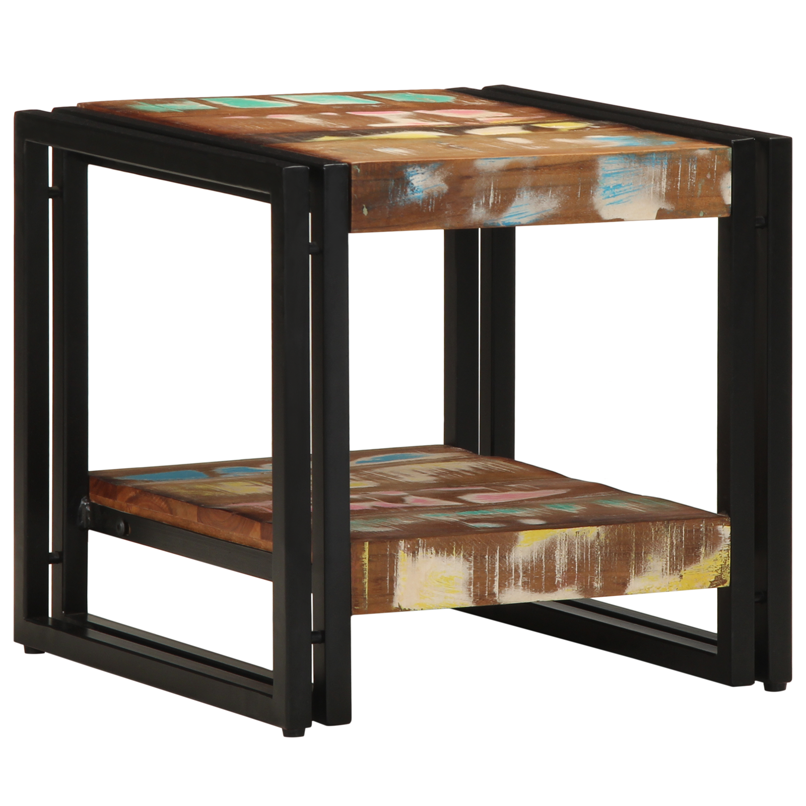 Coffee Table Multicolour 40x50x38 cm Solid Wood Reclaimed