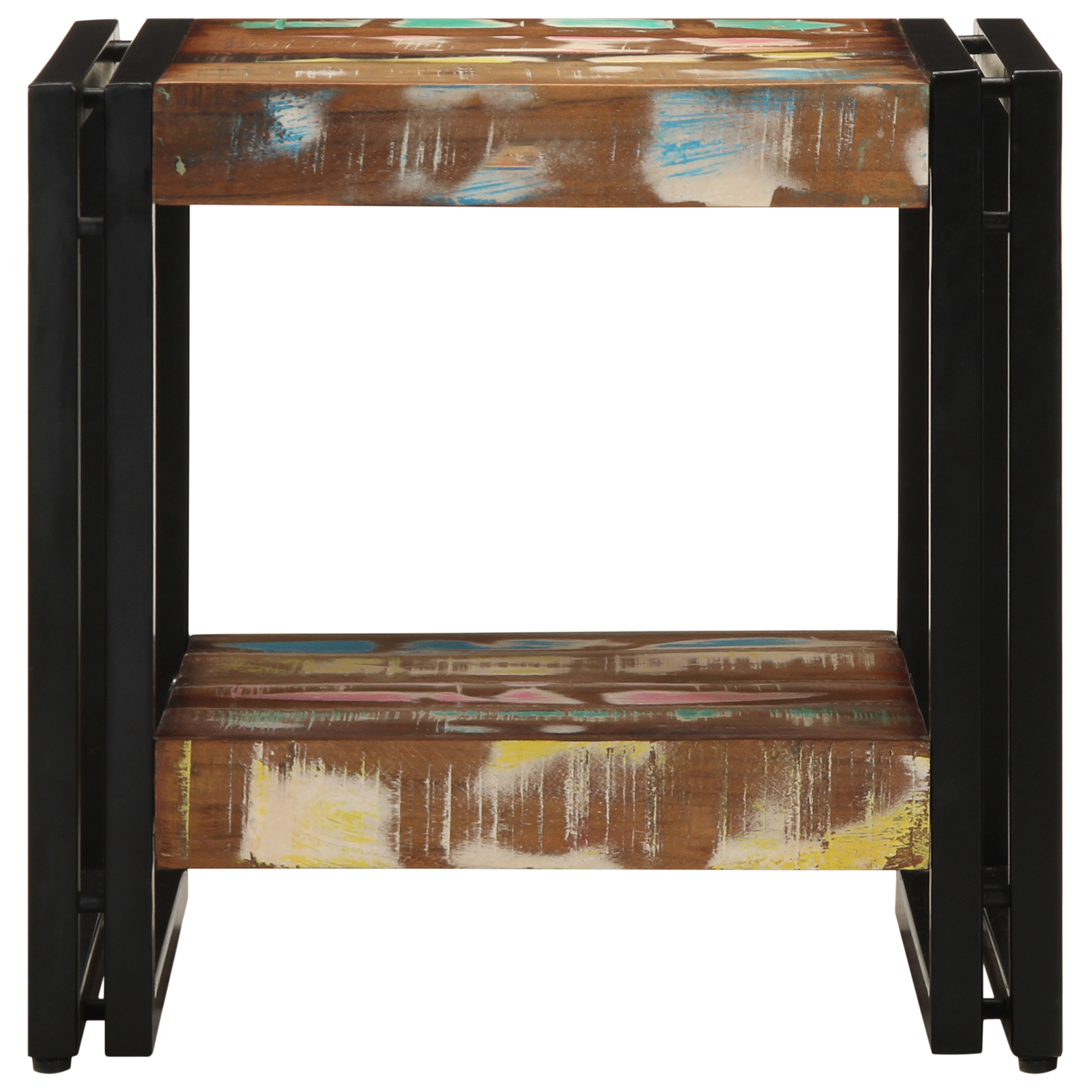 Coffee Table Multicolour 40x50x38 cm Solid Wood Reclaimed - Image 4