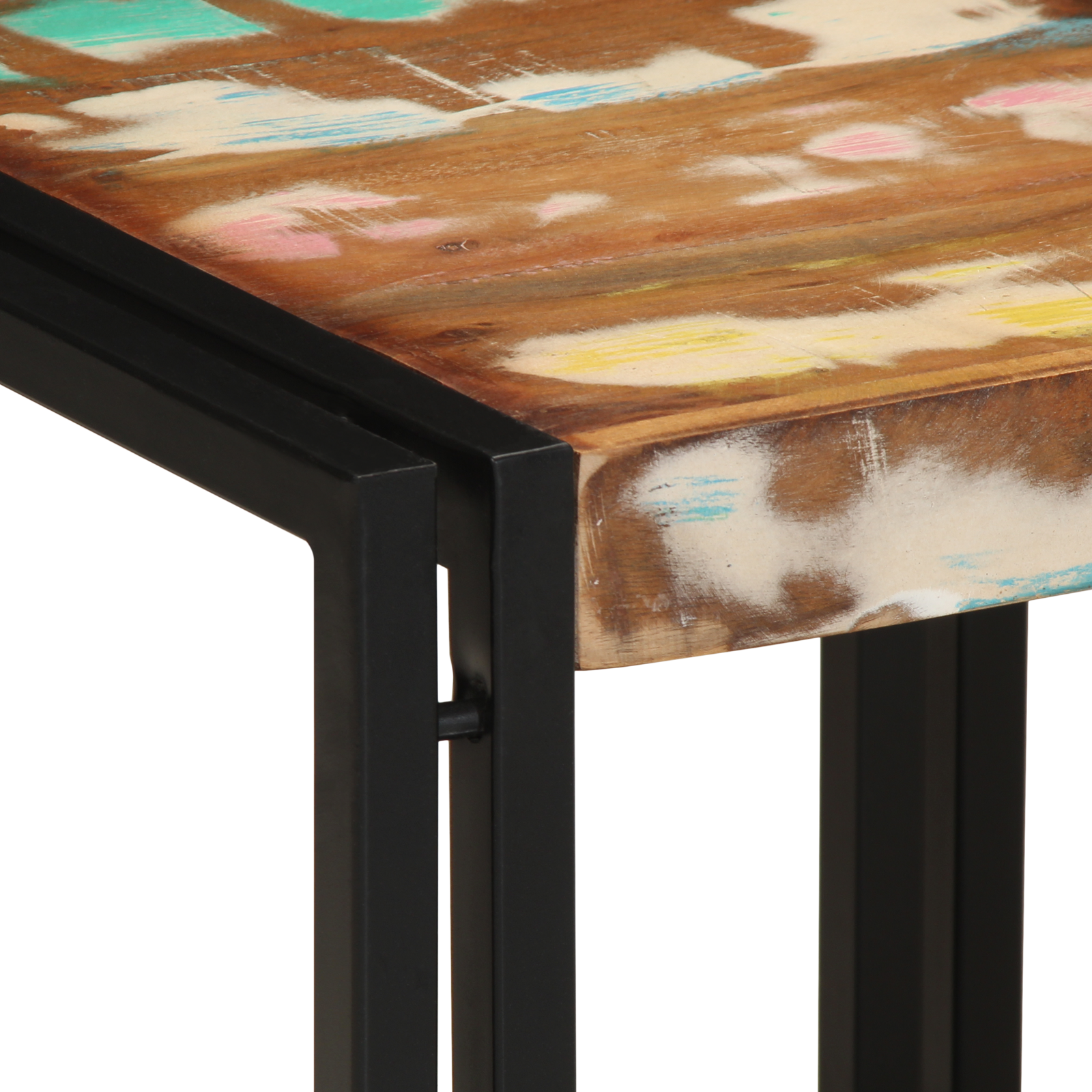 Coffee Table Multicolour 40x50x38 cm Solid Wood Reclaimed - Image 6