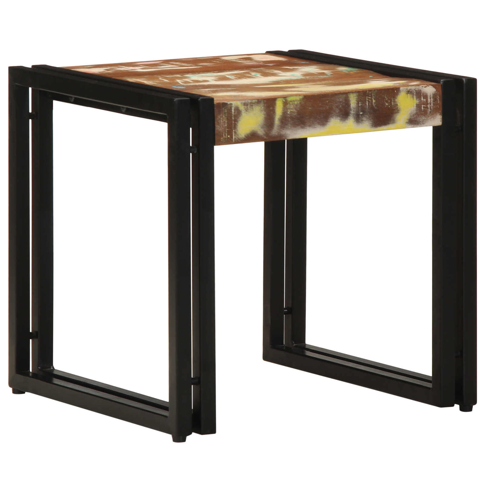 Salontafel Meerkleurig 40x50x38 cm Massief Hout Gerecycled