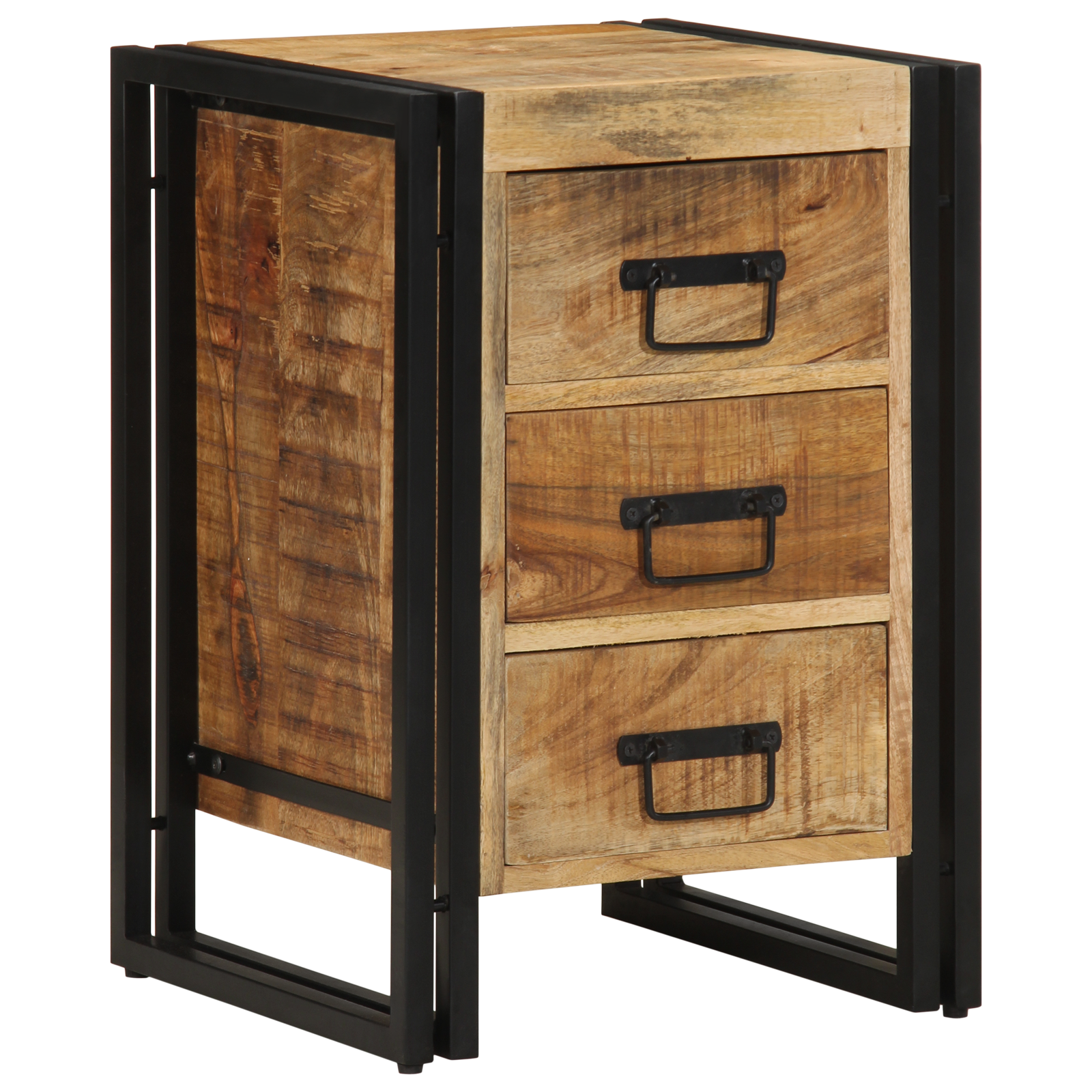 Bedside Cabinet 40x35x50 cm Solid Rough Wood Mango - Image 3