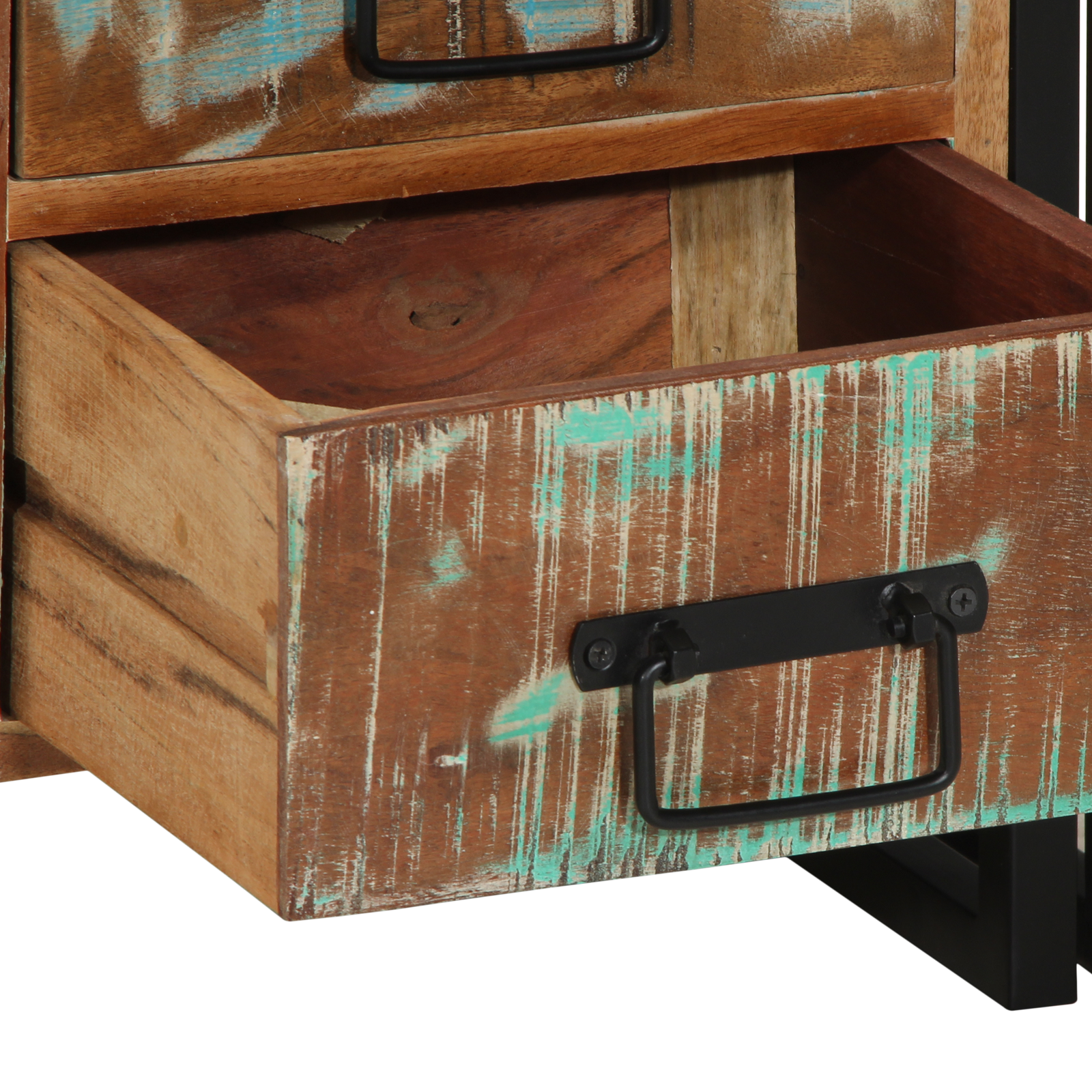 Bedside Cabinet - Multicolour, 40x35x50 cm, Solid Wood, Reclaimed - Image 9