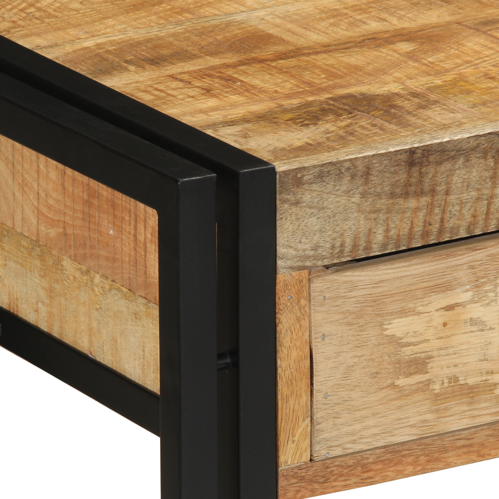 Console Table 120x33x75 cm Solid Rough Wood Mango - Image 7
