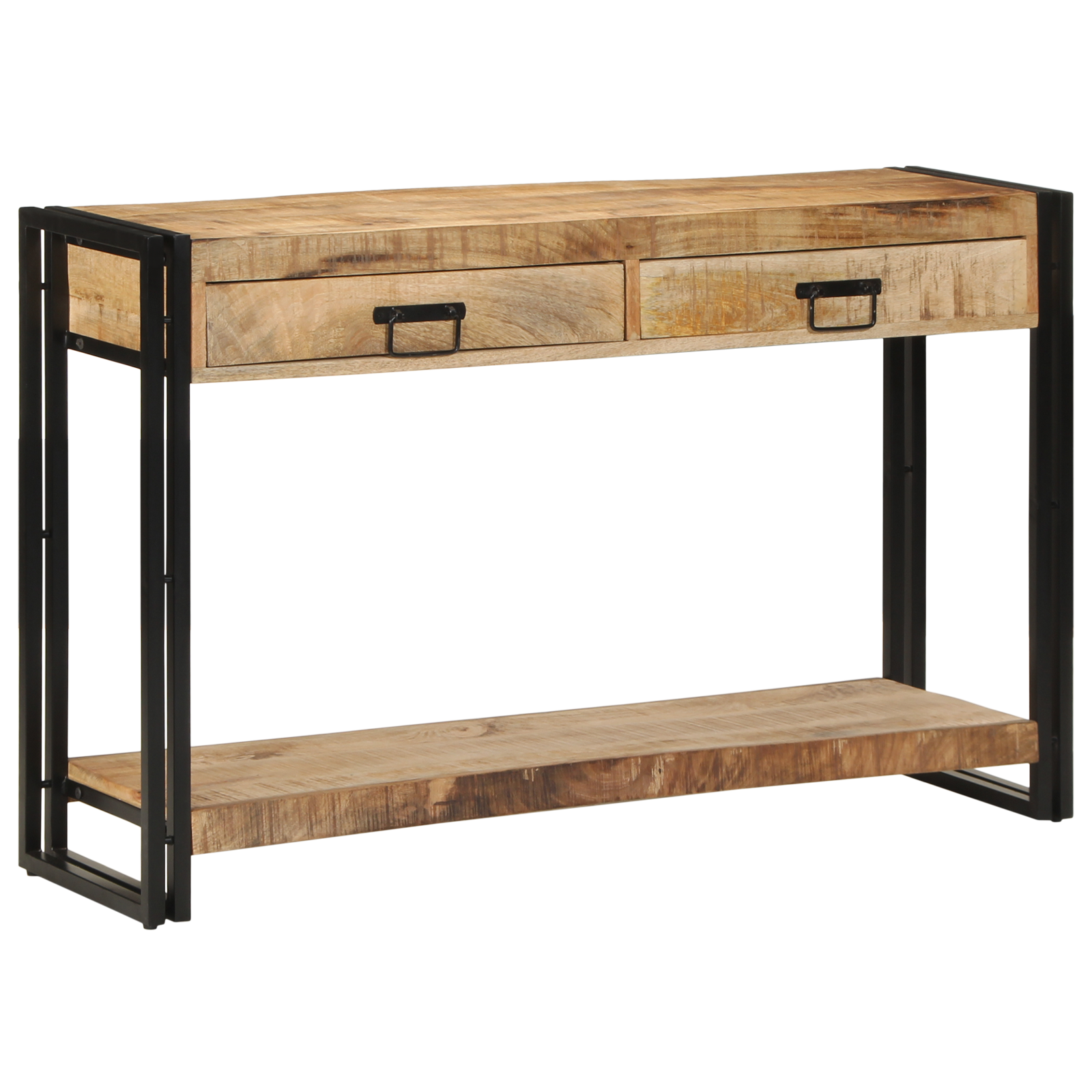 Console Table 120x33x75 cm Solid Rough Wood Mango - Image 3