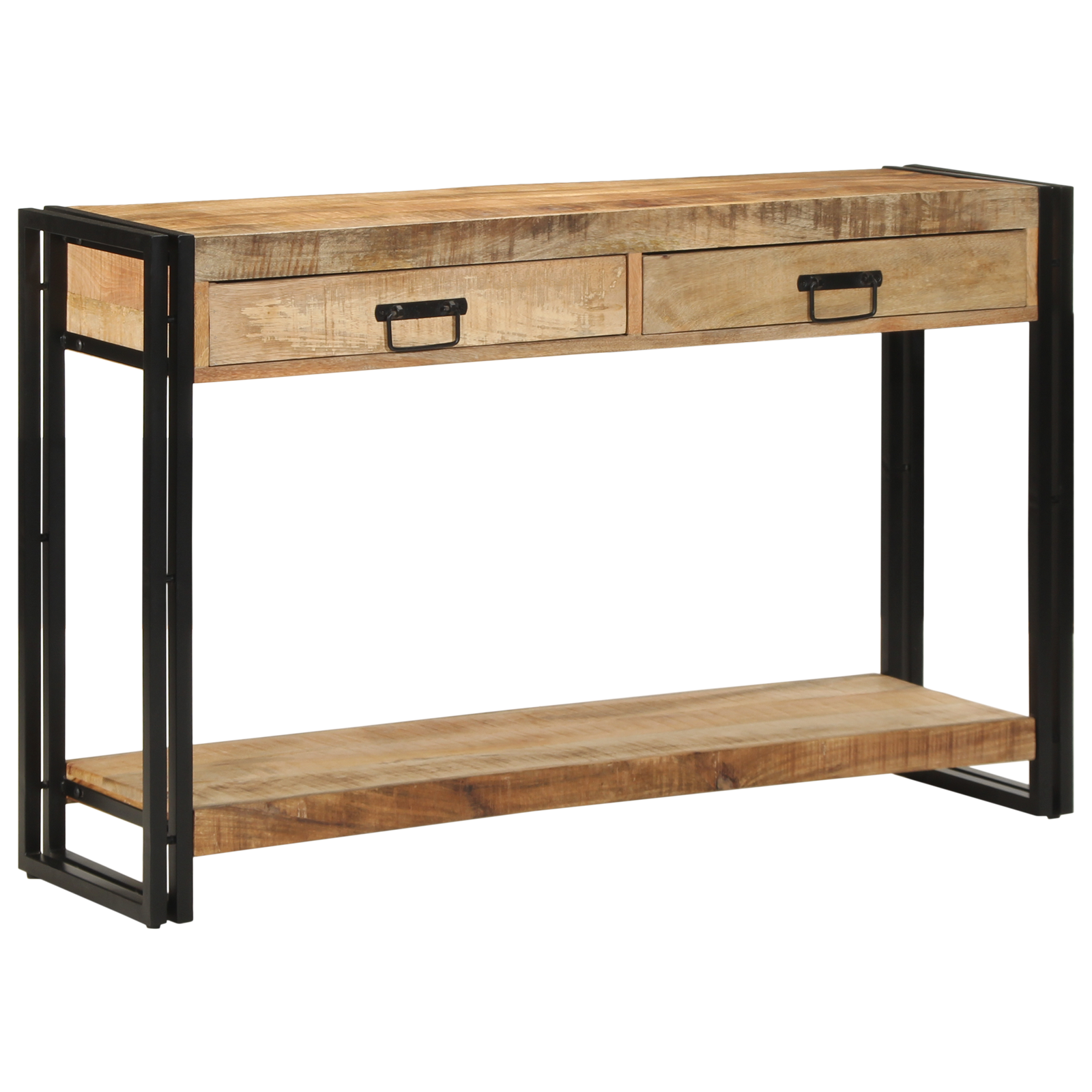 Console Table 120x33x75 cm Solid Rough Wood Mango - Image 4