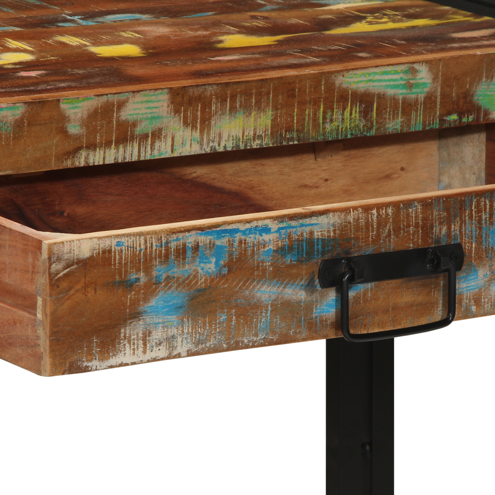 Console Table Multicolour 120x33x75 cm Solid Wood Reclaimed - Image 8