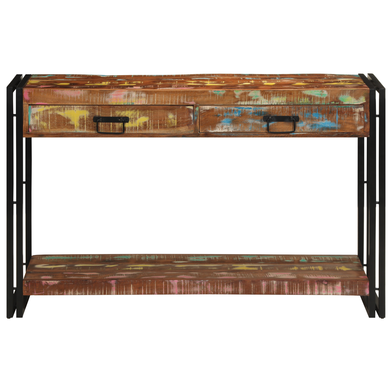 Console Table Multicolour 120x33x75 cm Solid Wood Reclaimed - Image 5