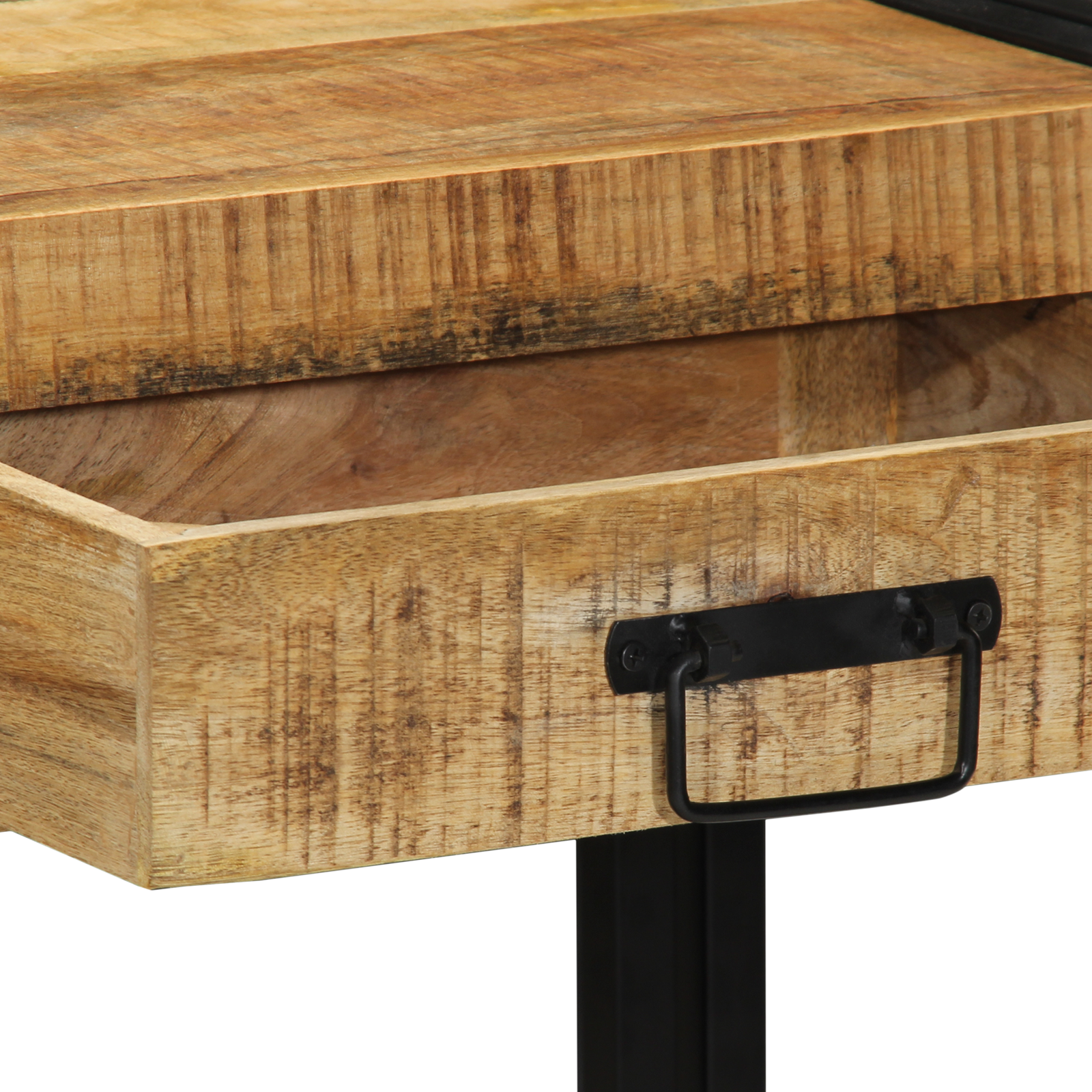 Console Table 90x33x75 cm Solid Rough Wood Mango - Image 8
