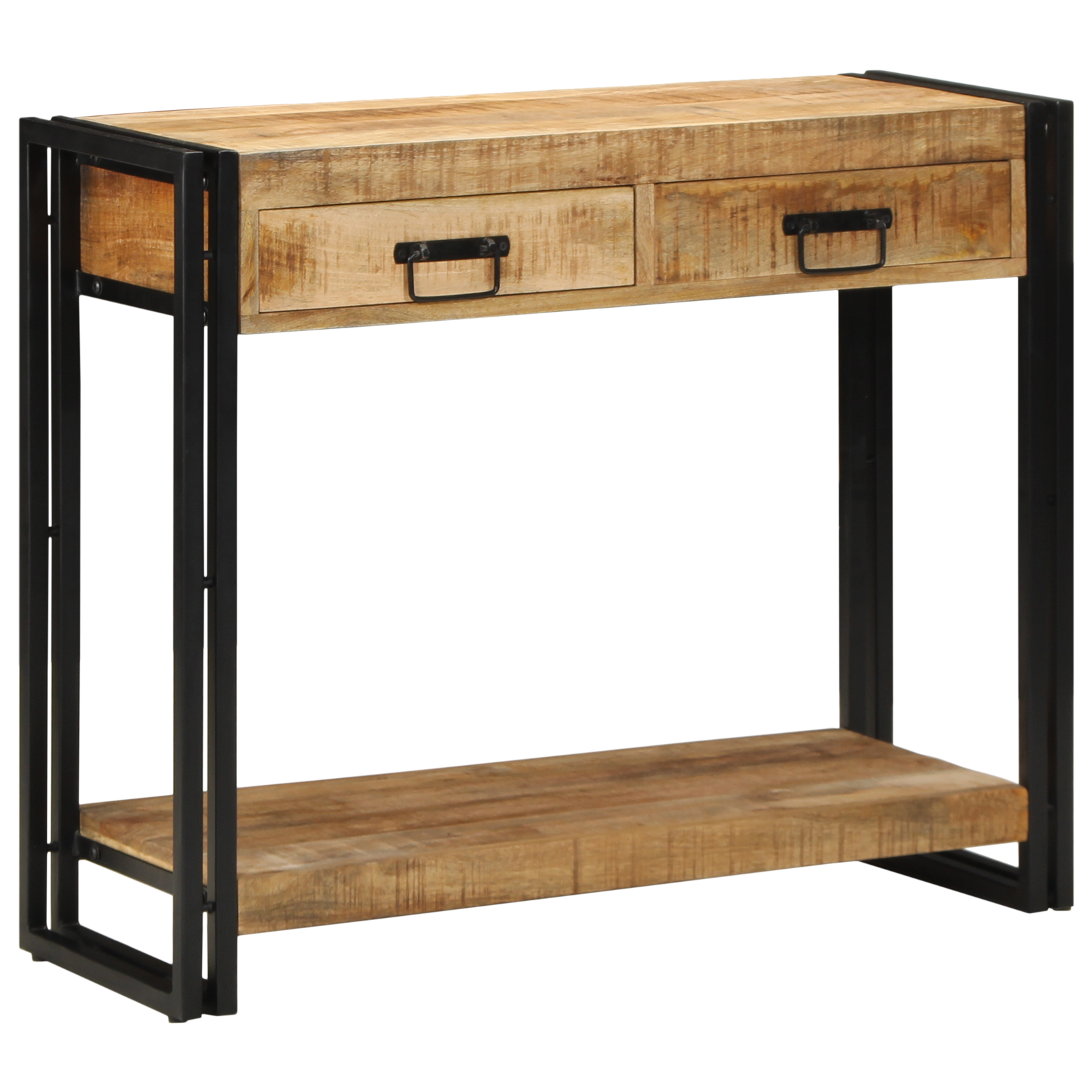 Console Table 90x33x75 cm Solid Rough Wood Mango - Image 2
