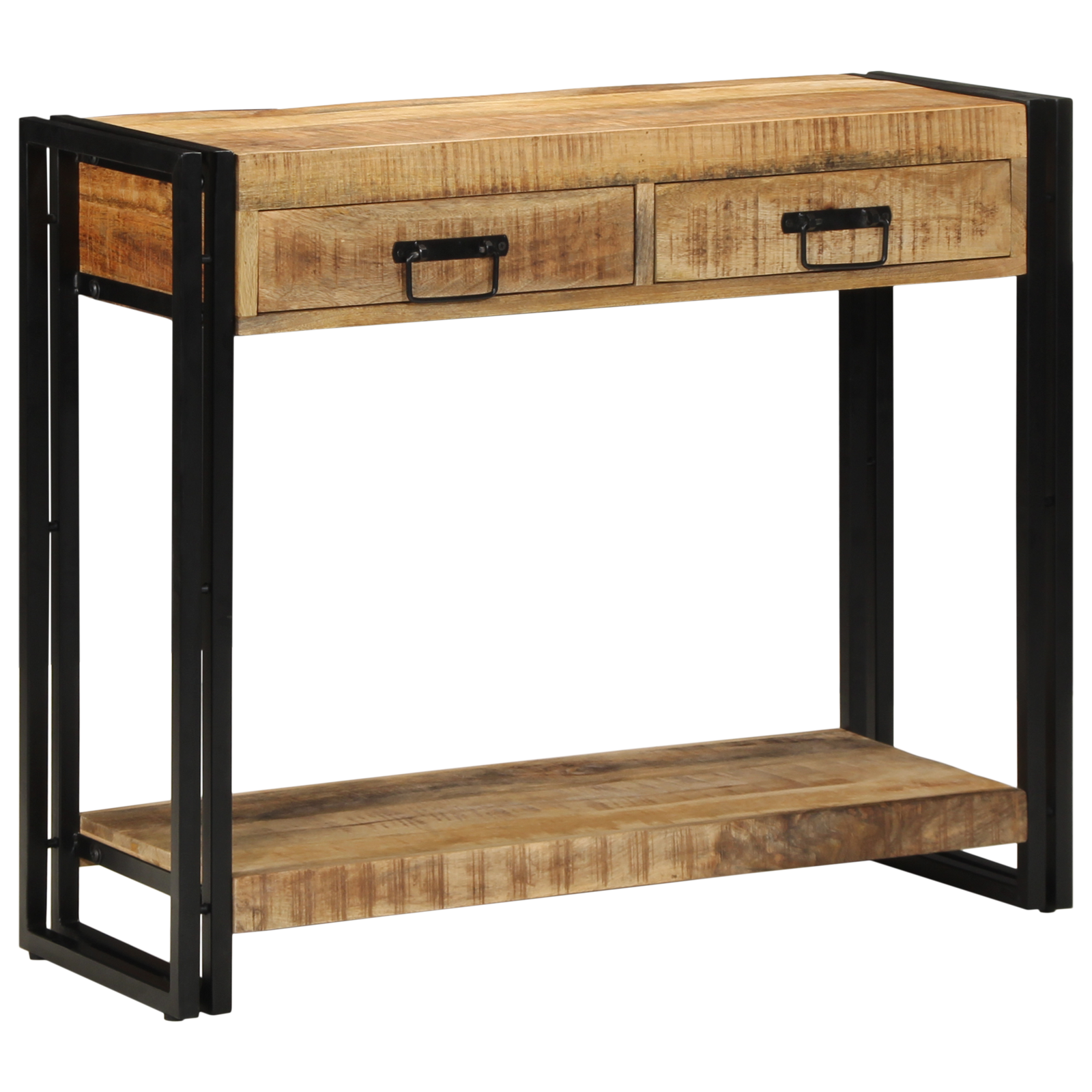 Console Table 90x33x75 cm Solid Rough Wood Mango - Image 4