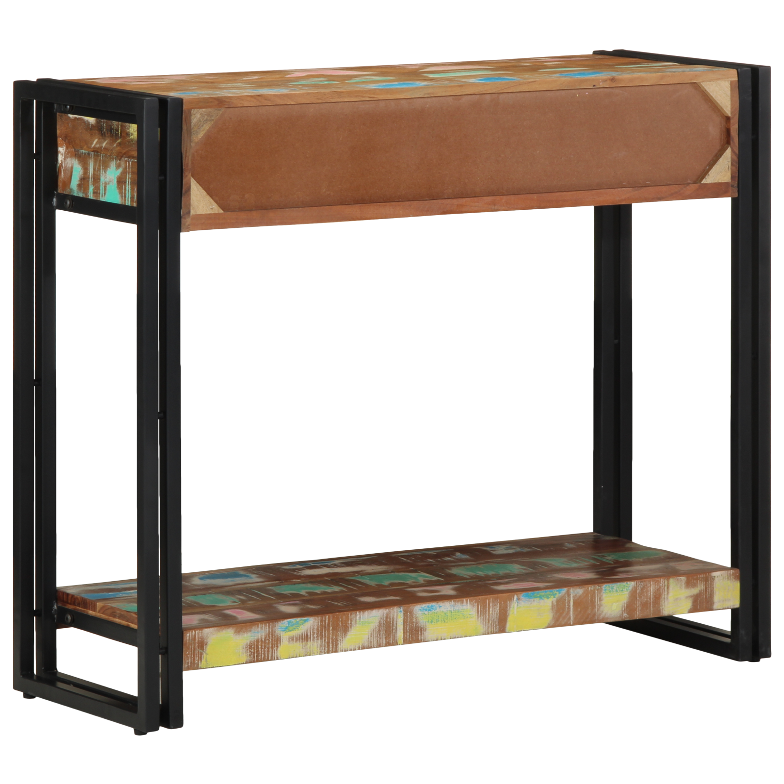 Console Table Multicolour Solid Reclaimed Wood and Metal - Image 7