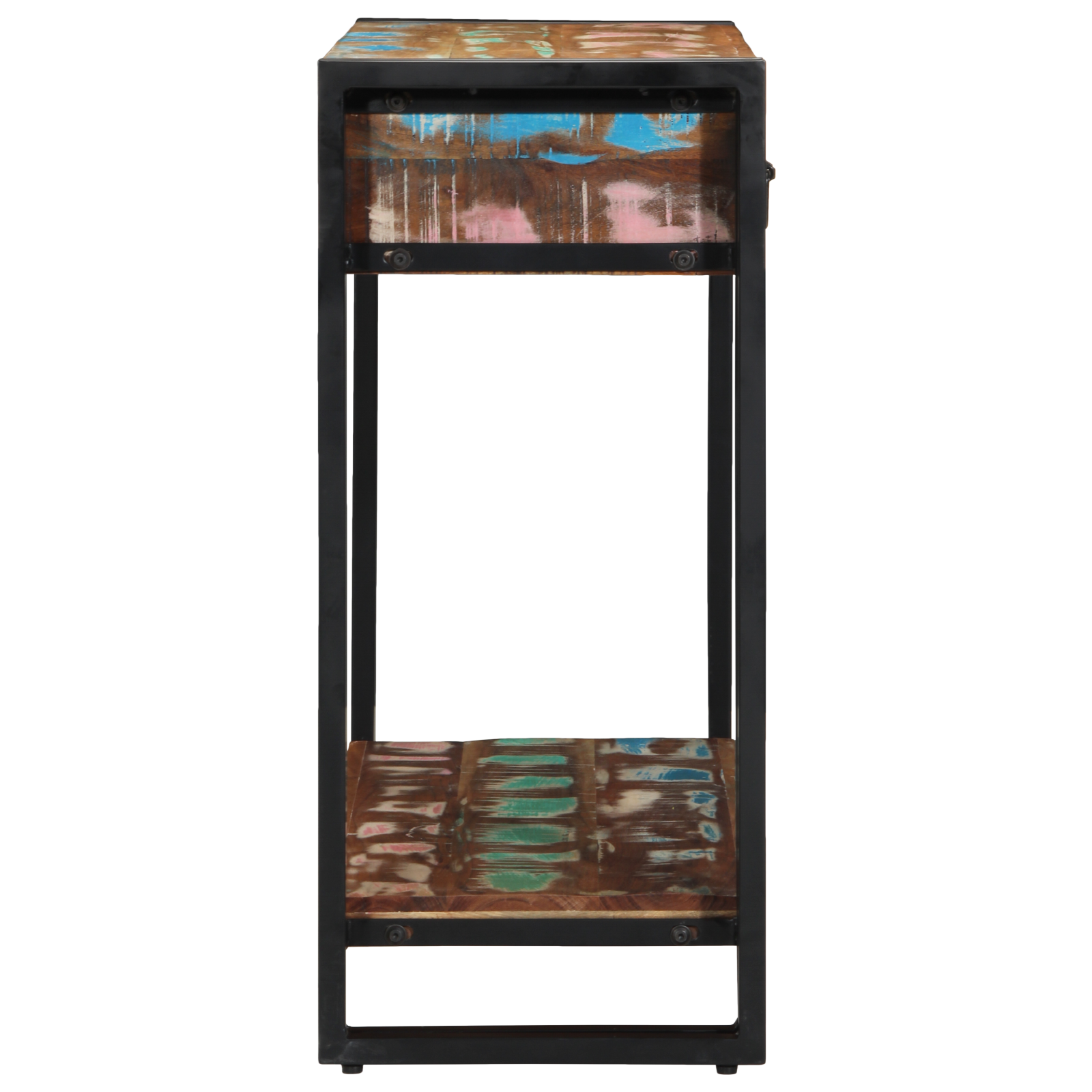 Console Table Multicolour Solid Reclaimed Wood and Metal - Image 6