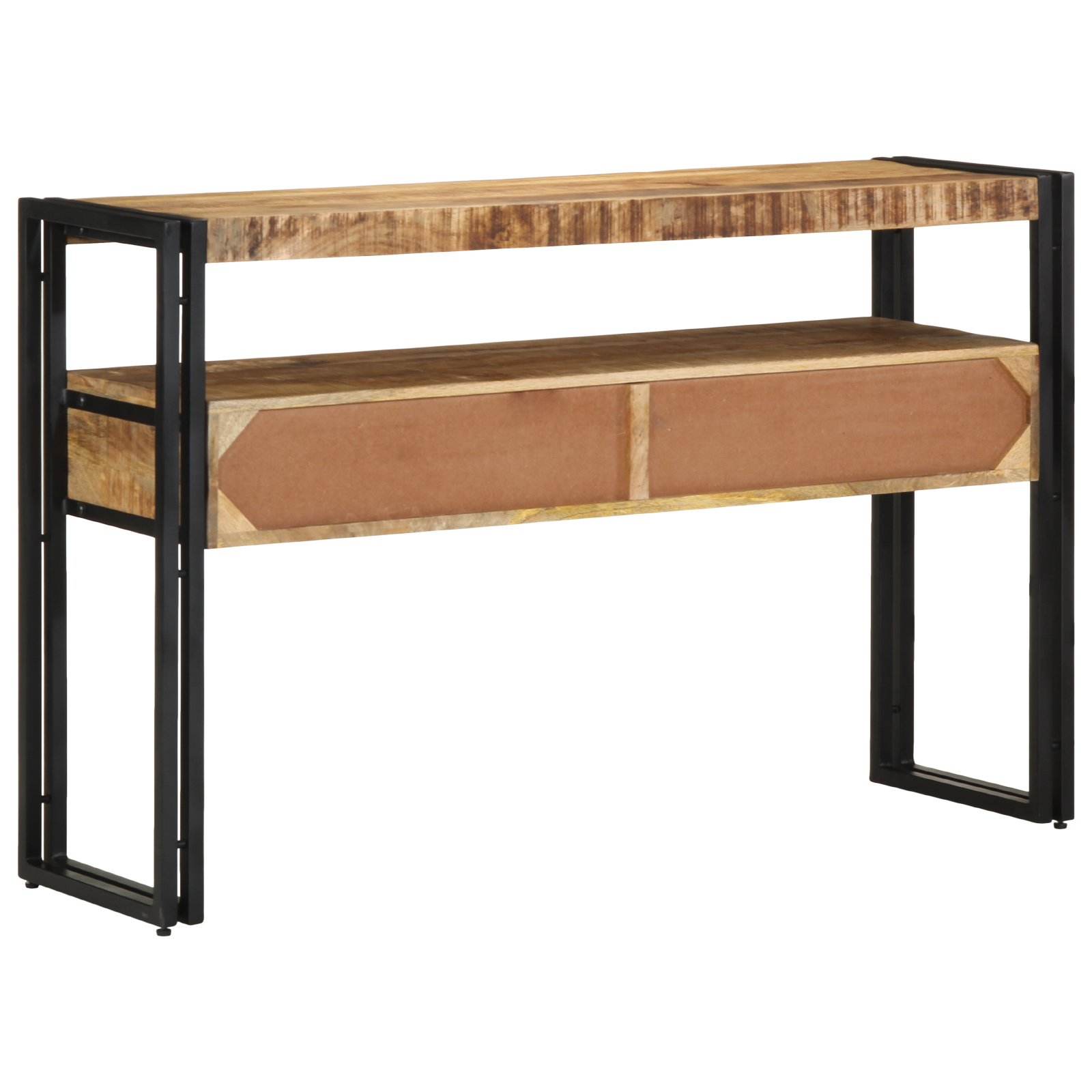 End Tables Black 120x33x75 cm Solid Mango Wood and Metal - Image 7
