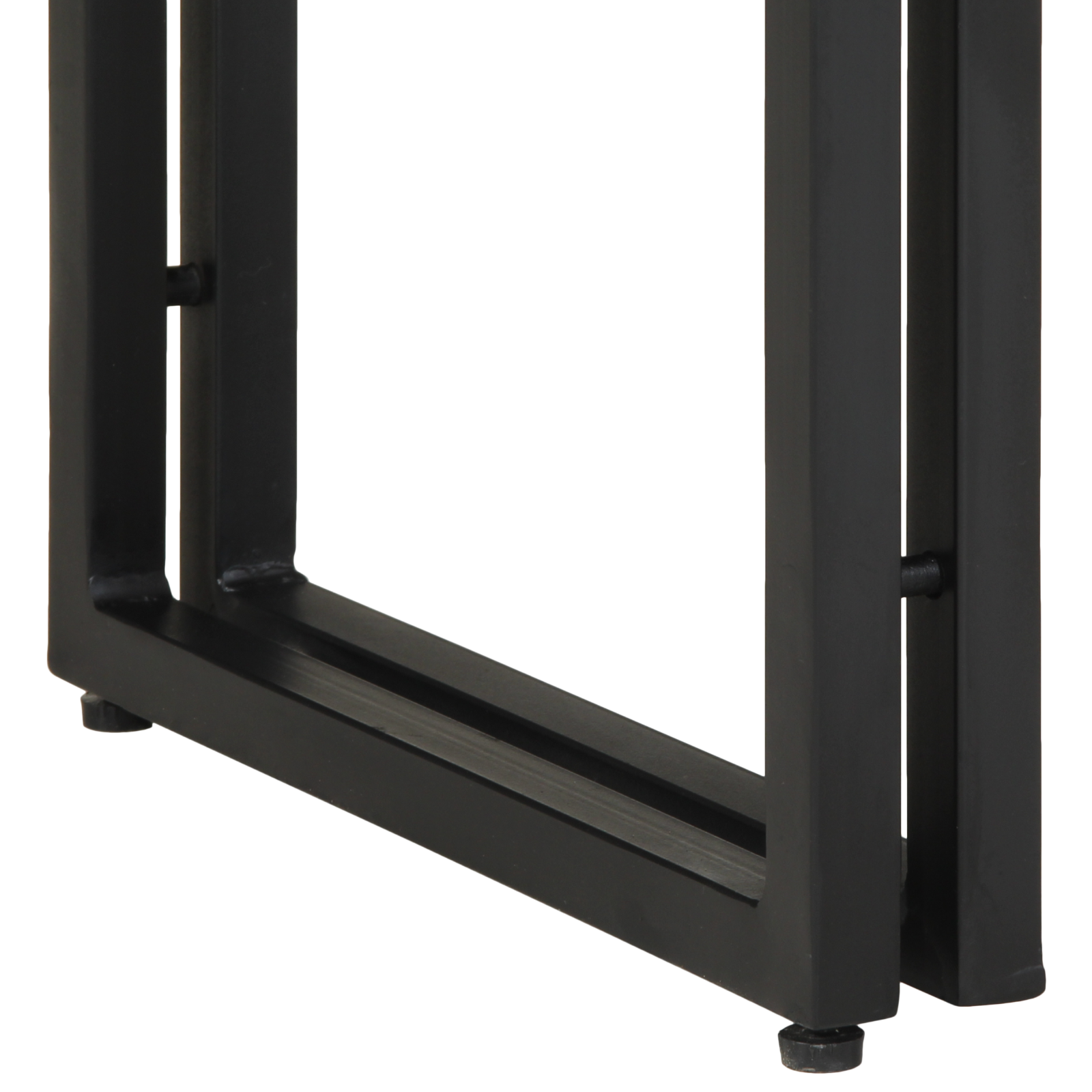 End Tables Black 120x33x75 cm Solid Acacia Wood and Metal - Image 10