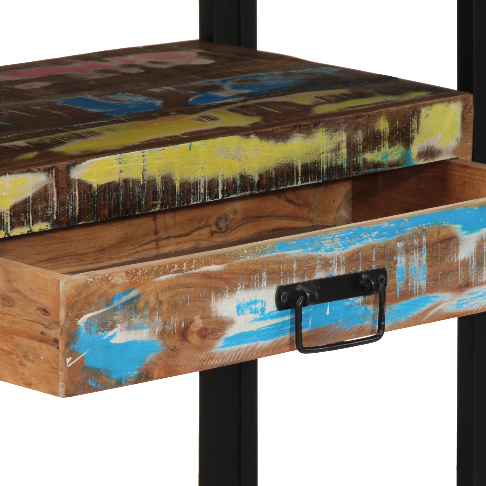 End Tables Multicolour 120x33x75 cm Solid Reclaimed Wood&Metal - Image 9