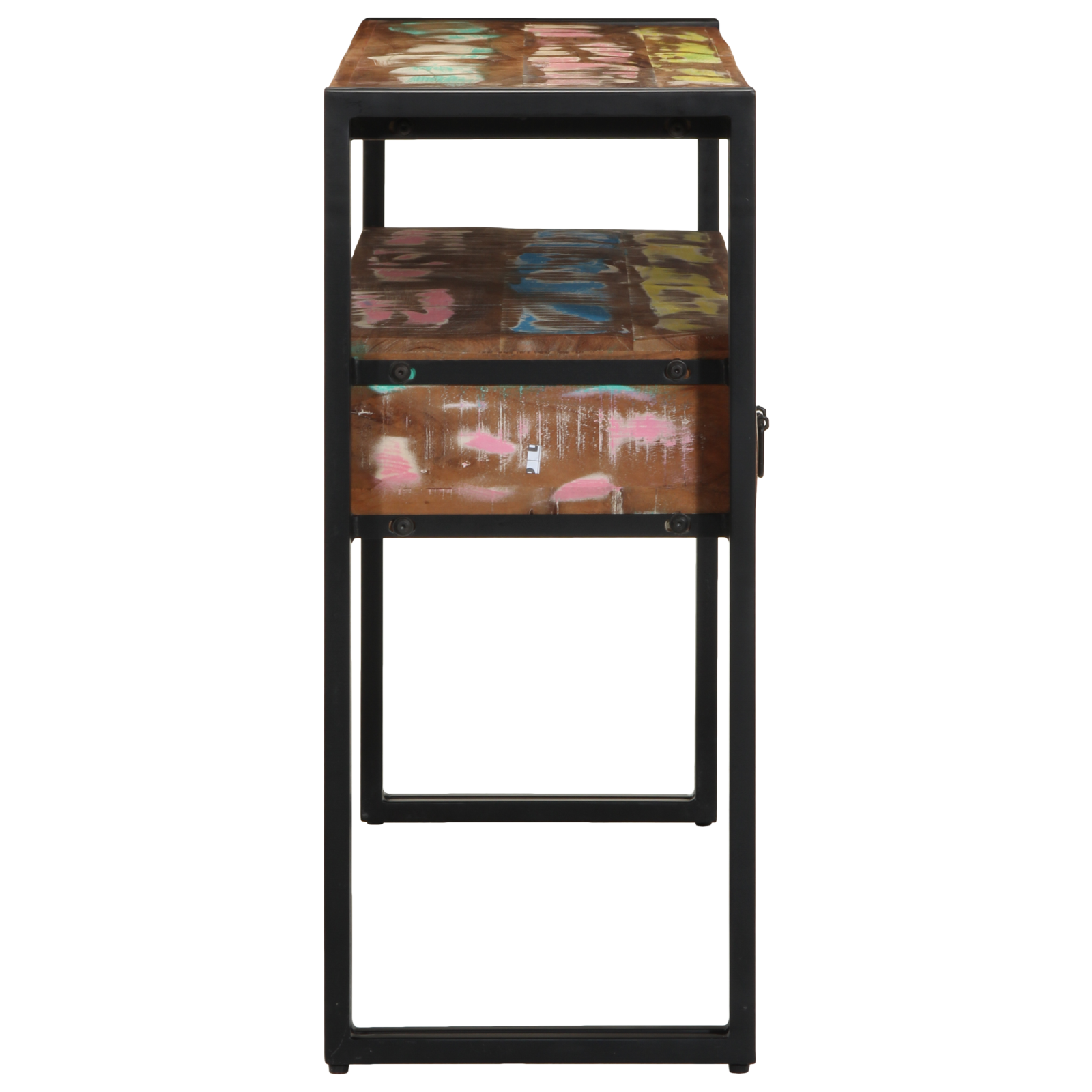 End Tables Multicolour 120x33x75 cm Solid Reclaimed Wood&Metal - Image 6