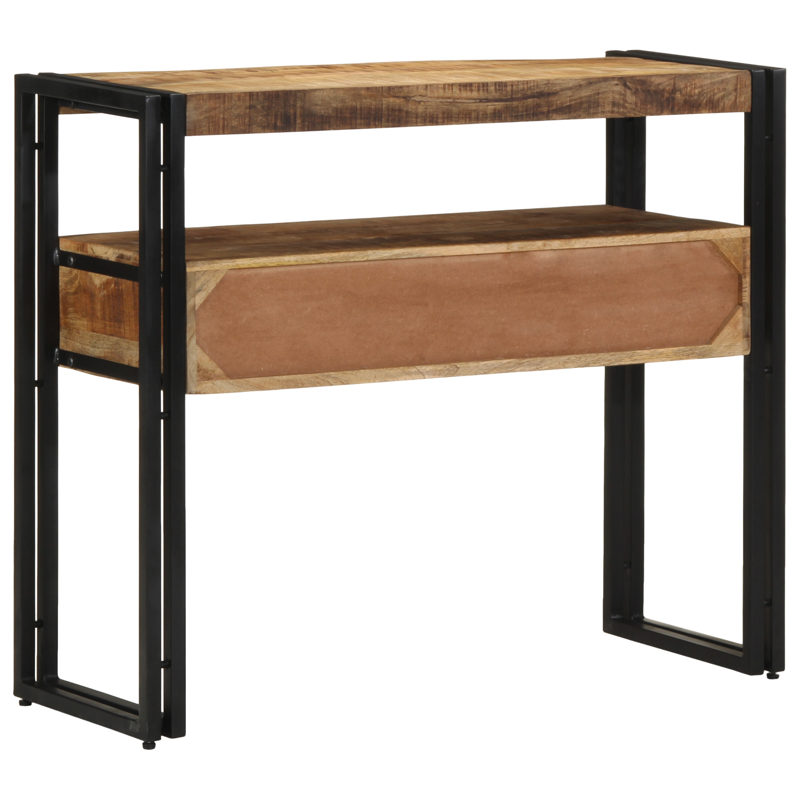 End Tables Black 90x33x75 cm Solid Mango Wood and Metal - Image 7