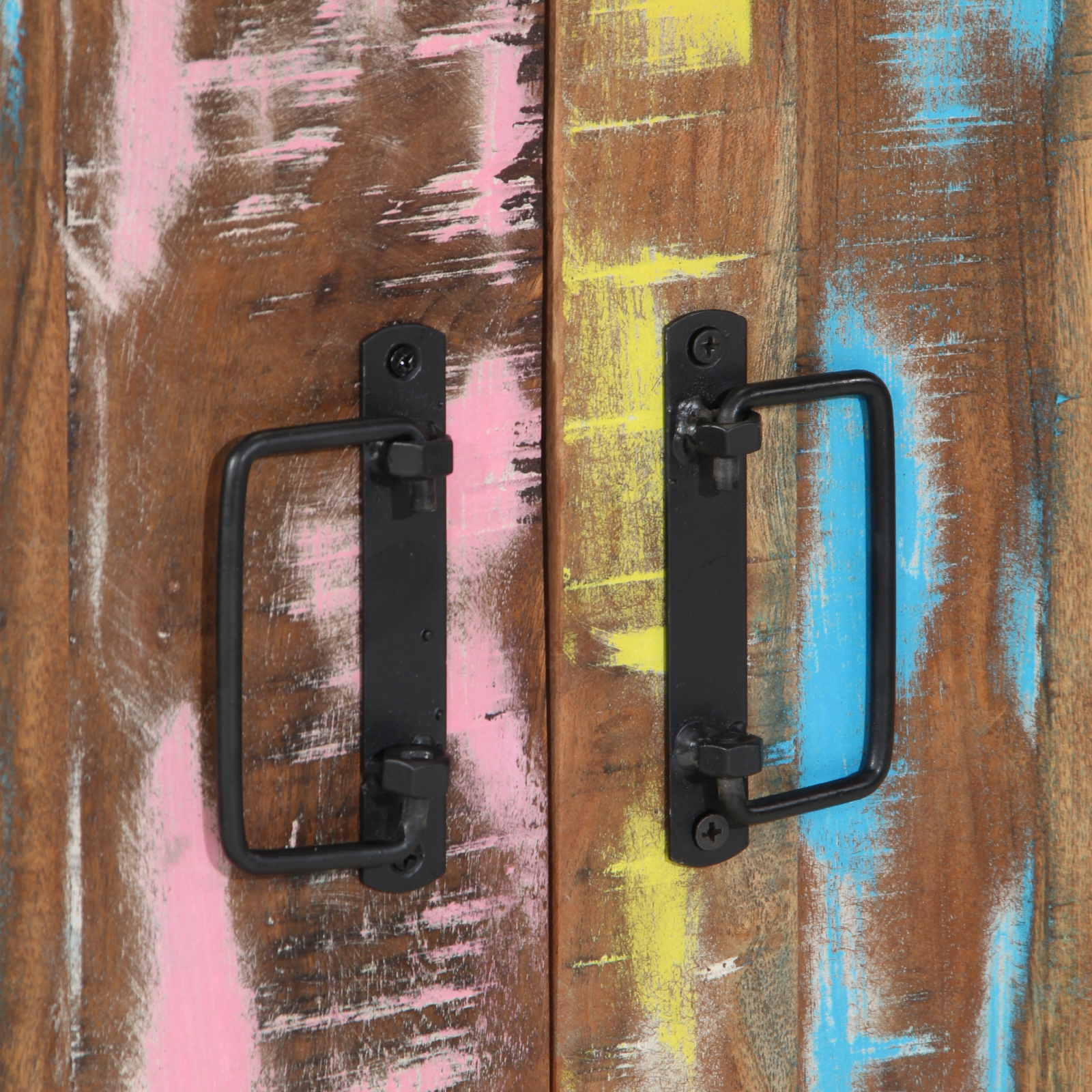 Shoe Cabinet Black 30x30x40 cm Solid Reclaimed Wood and Steel - Image 9