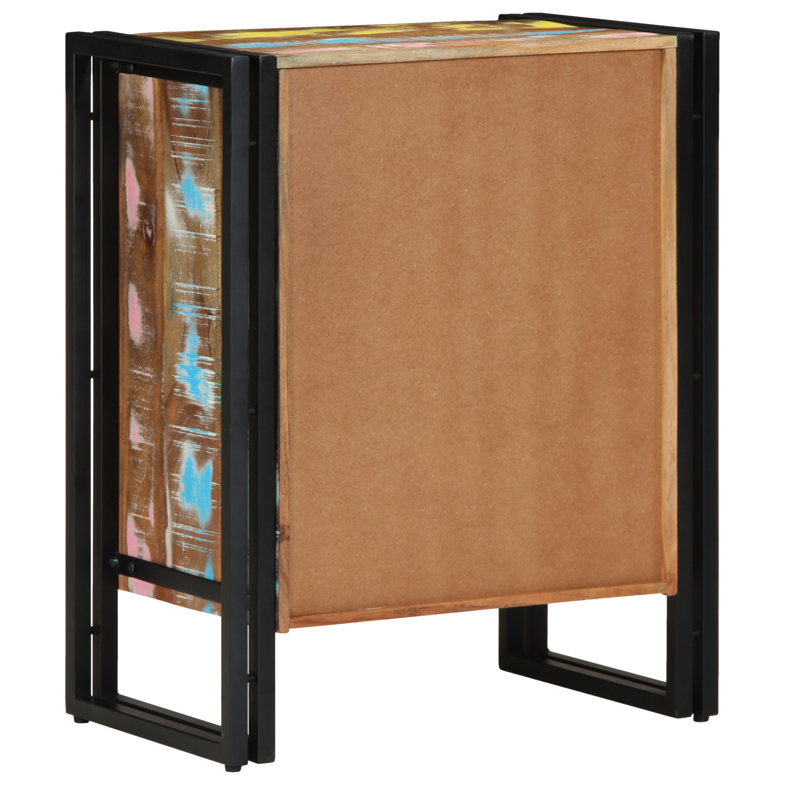 Shoe Cabinet Black 30x30x40 cm Solid Reclaimed Wood and Steel - Image 7