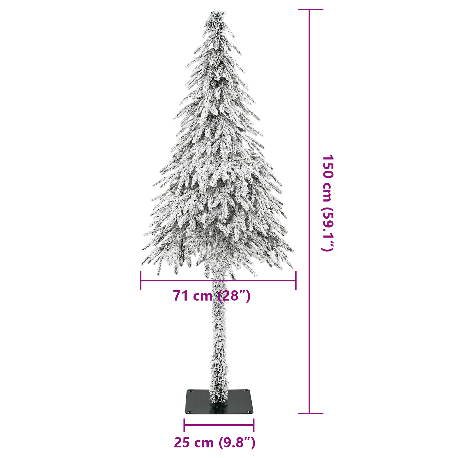 White Christmas Tree White PVC 150 cm White Christmas Tree - Image 6