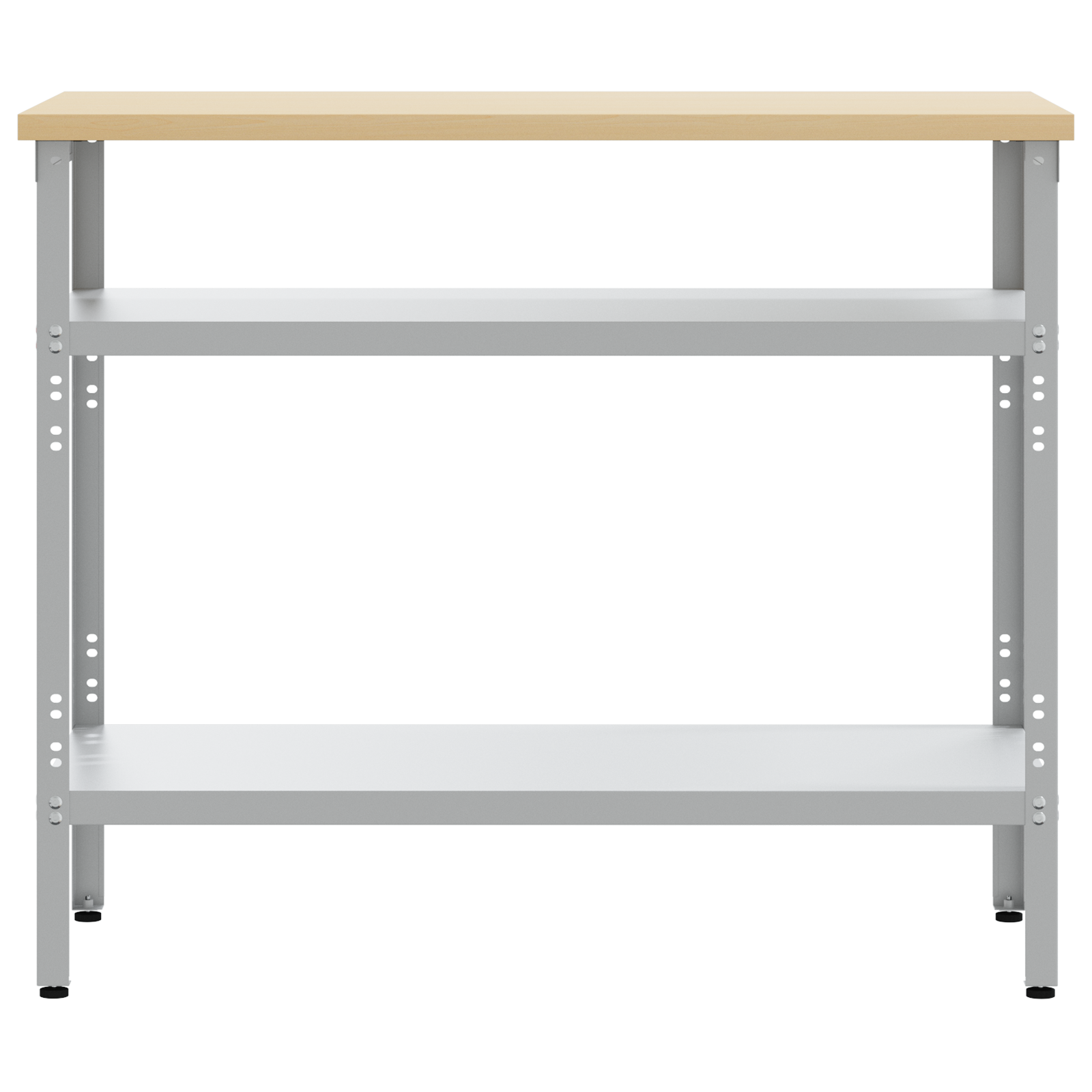 Work Table in Grey, 100x55x85 cm, Made of Steel and Engineered Wood - Image 6
