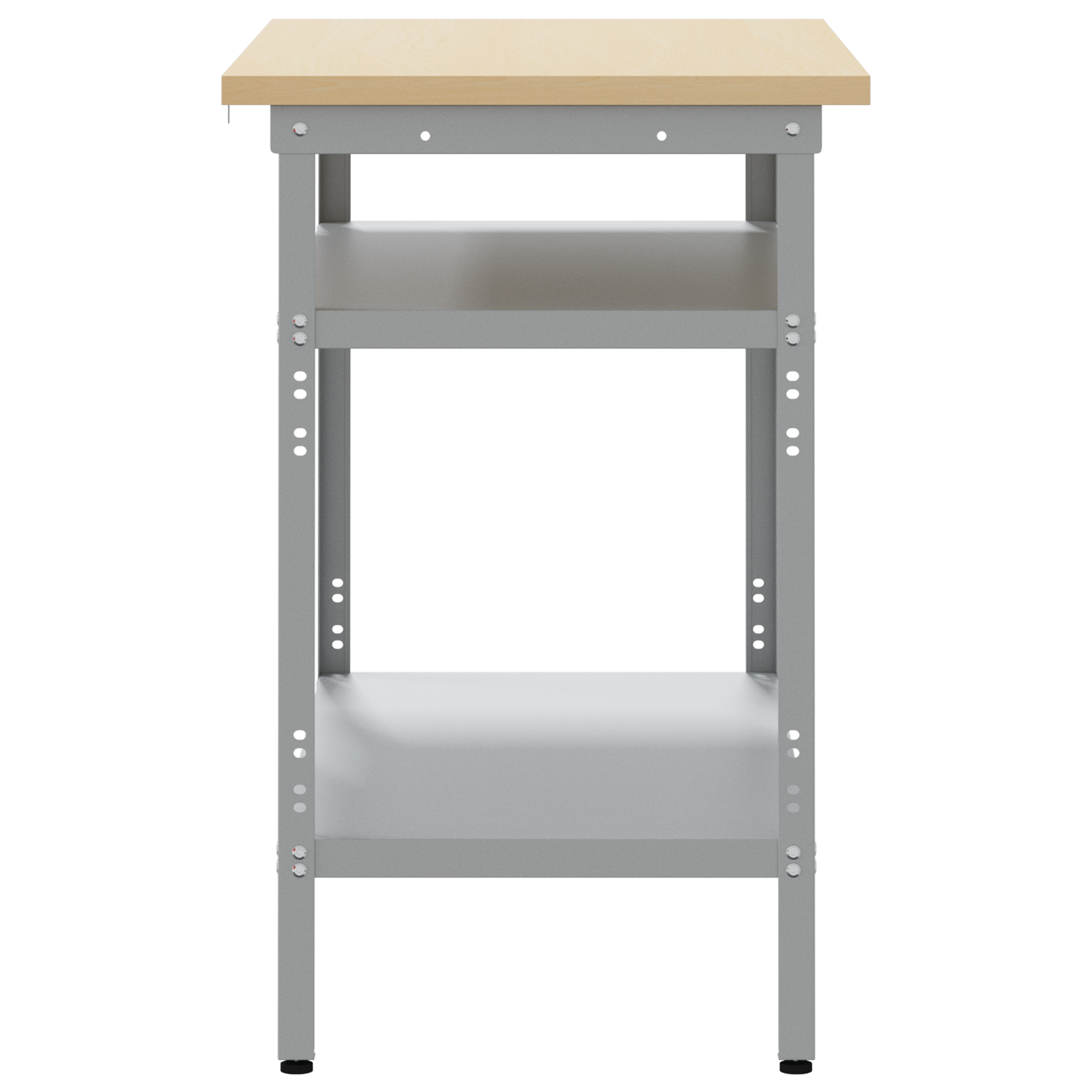 Work Table in Grey, 100x55x85 cm, Made of Steel and Engineered Wood - Image 7