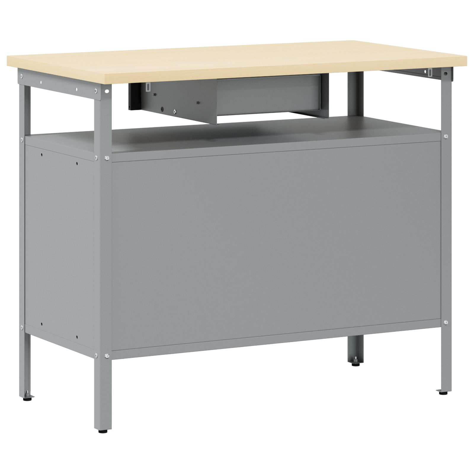 Workbench with Lockable Door Black 100x55x85 cm Steel - Image 6
